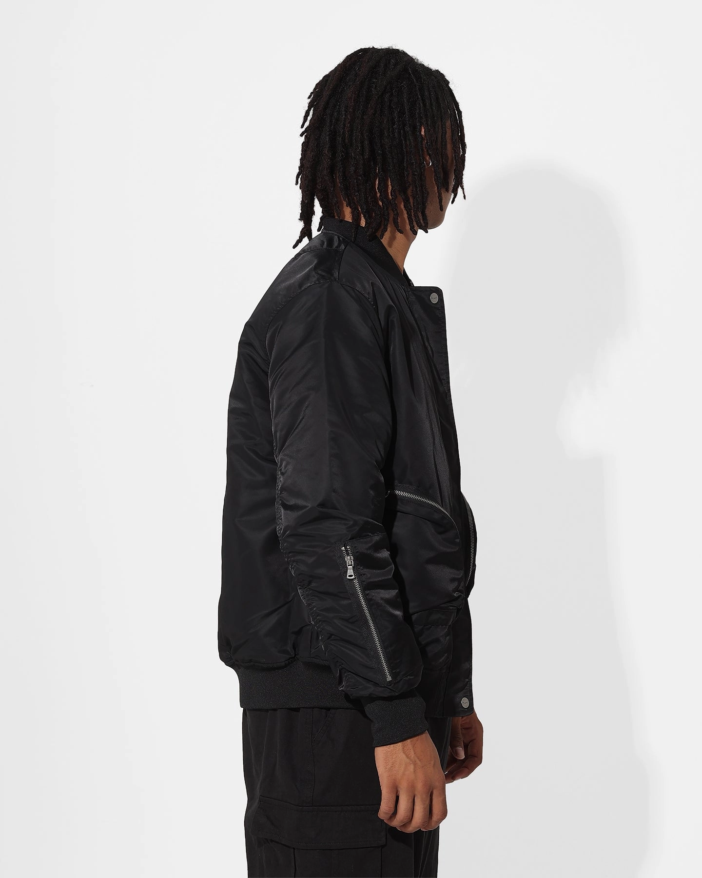 Saint Morta Technical Bomber Jacket Black ElasticWaistband