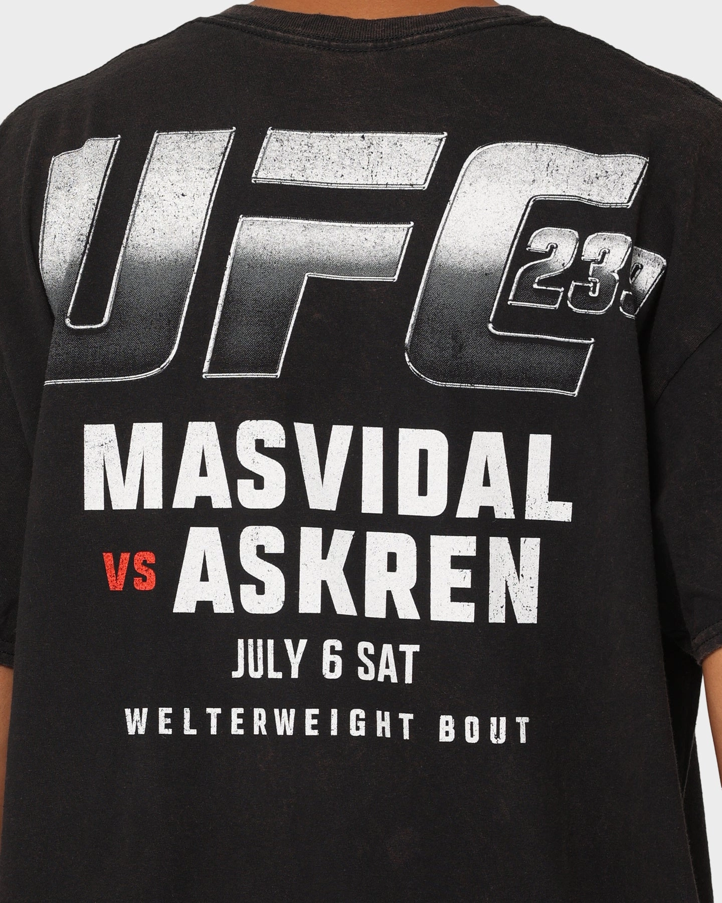 UFC By Goat Crew 239 Card Vintage T-Shirt Black Wash Casual Everyday