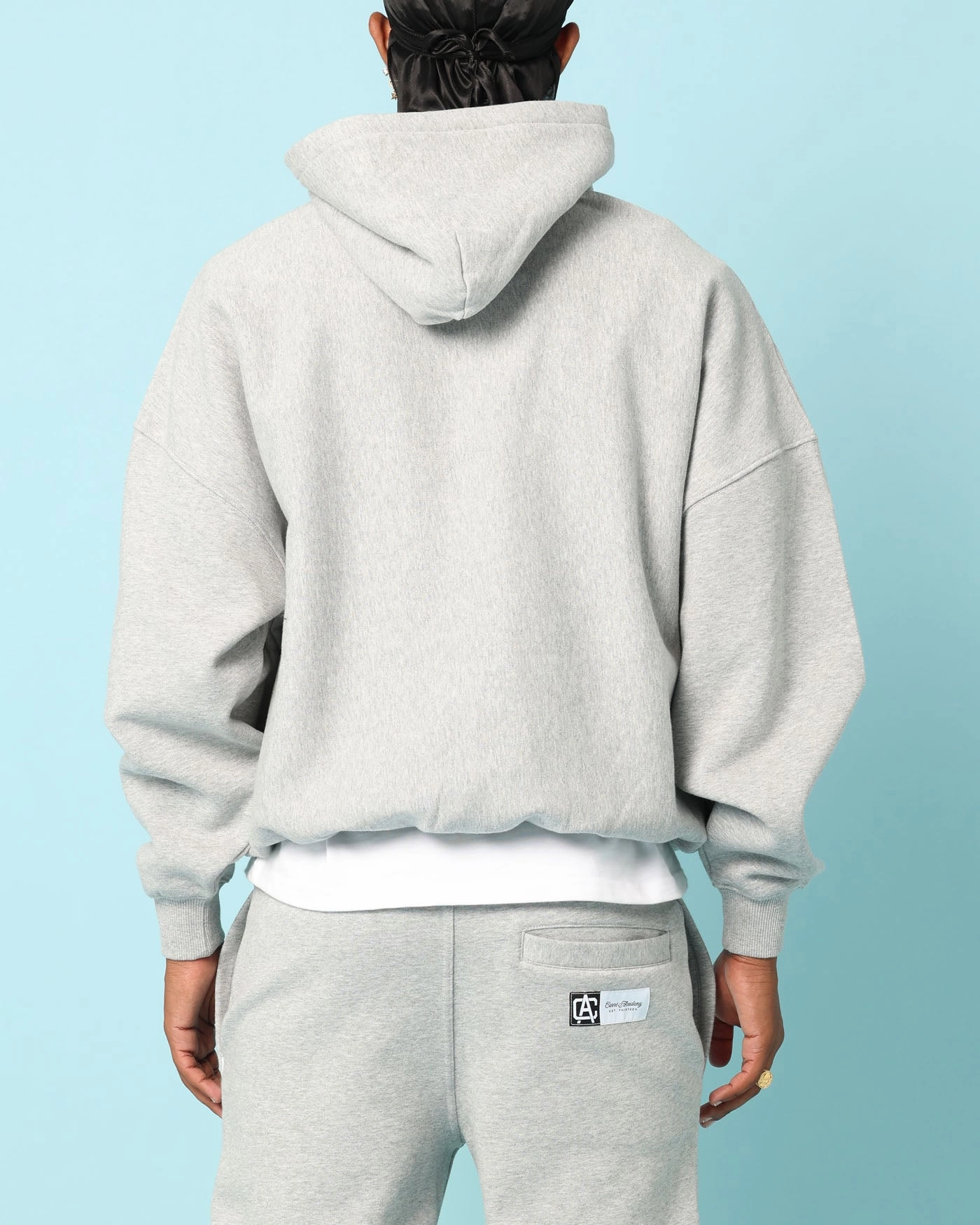 Multi Pocket Carr?? Academy Oversized Hoodie Grey Marle