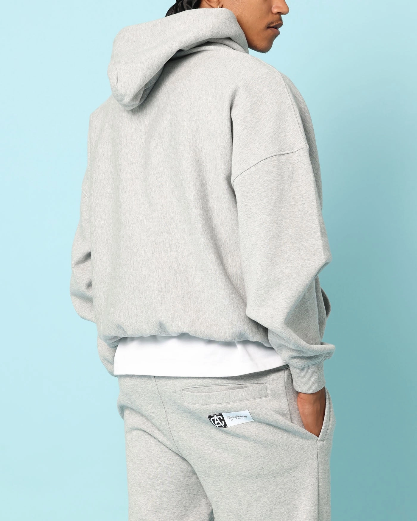 Carr?? Academy Oversized Hoodie Grey Marle Soap Stretchable