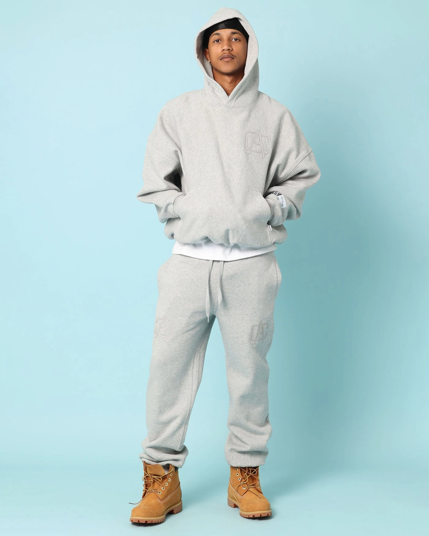 Carr?? Academy Oversized Hoodie Grey Marle music concert Core Style