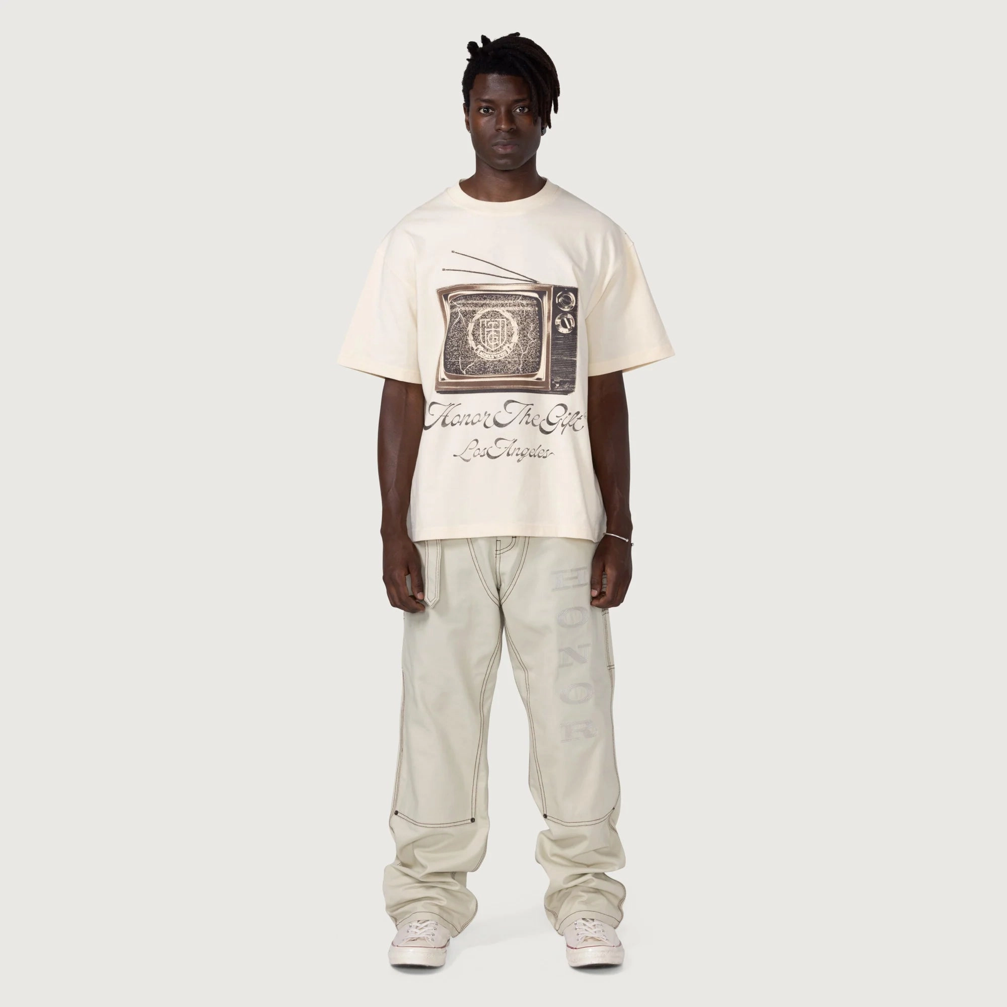 Honor The Gift Carpenter Belt Pant 'Bone Outdoor Layer Basic Look