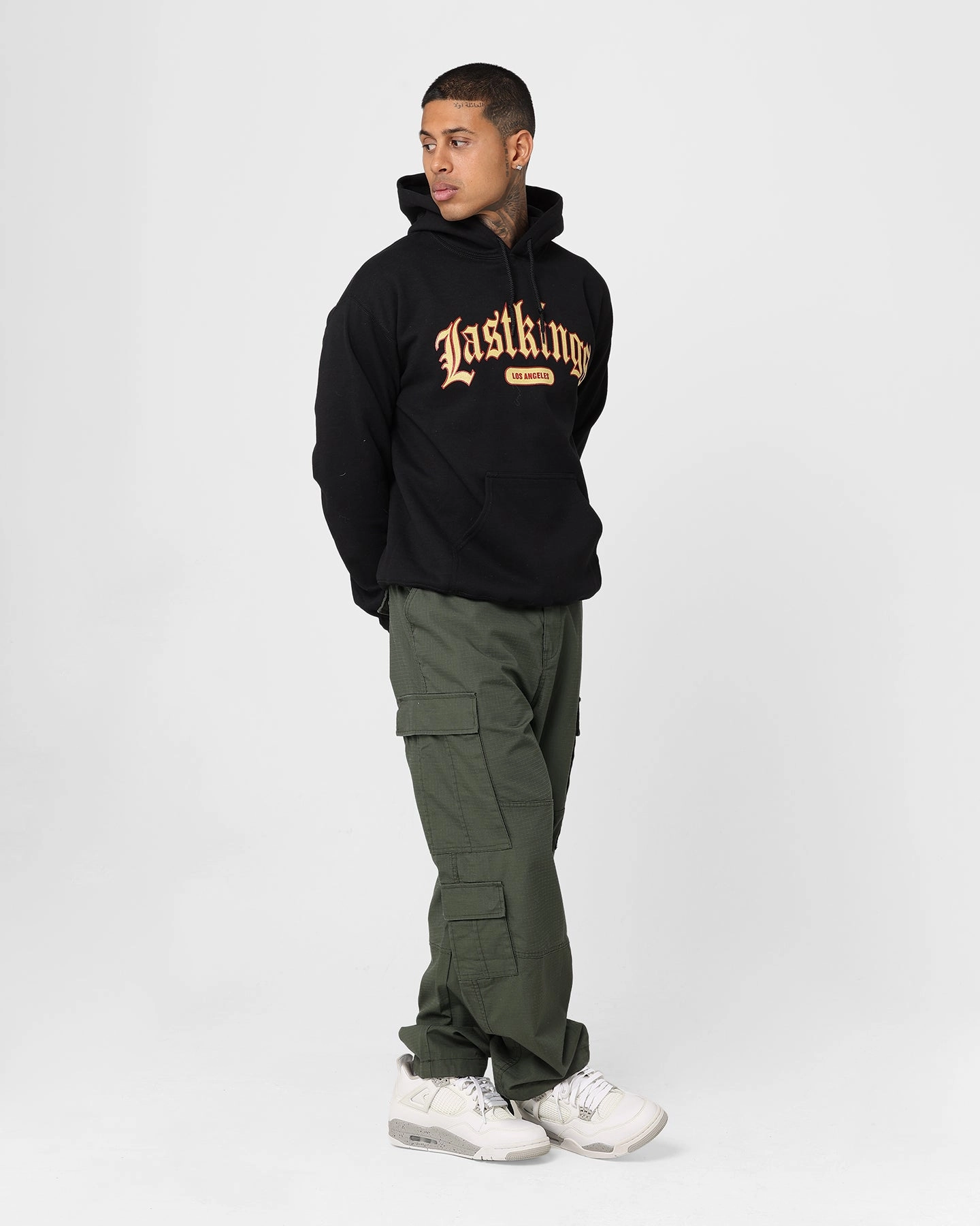 Ultra Thin Insulation Secure Storage Compartments Last Kings Throwback Hoodie Black