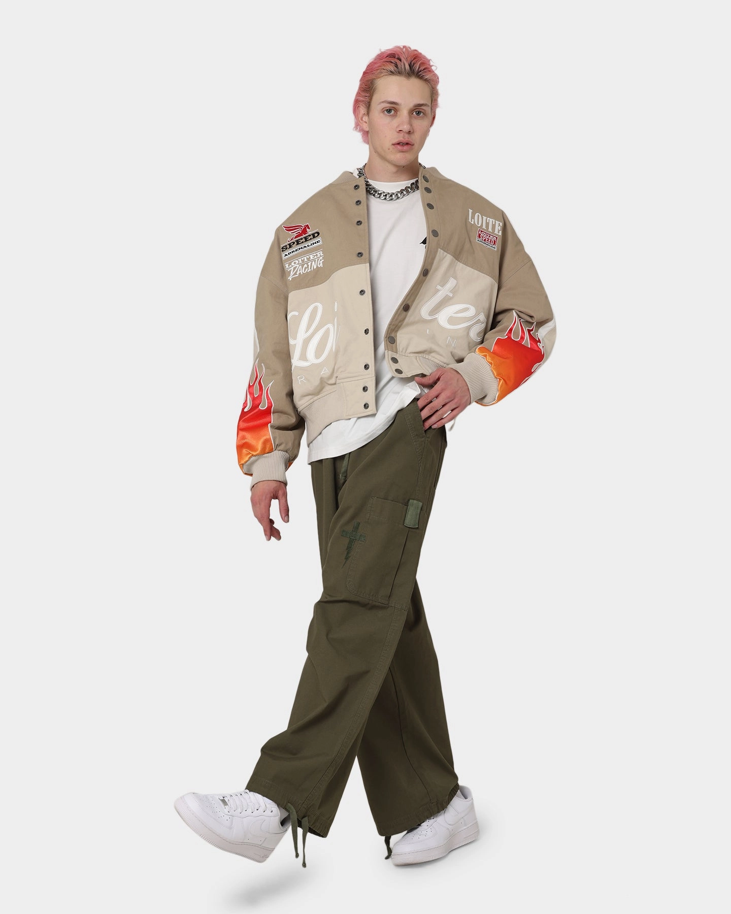 Loiter Daytona Motor Jacket Beige Sombrero Streetwear Fashion