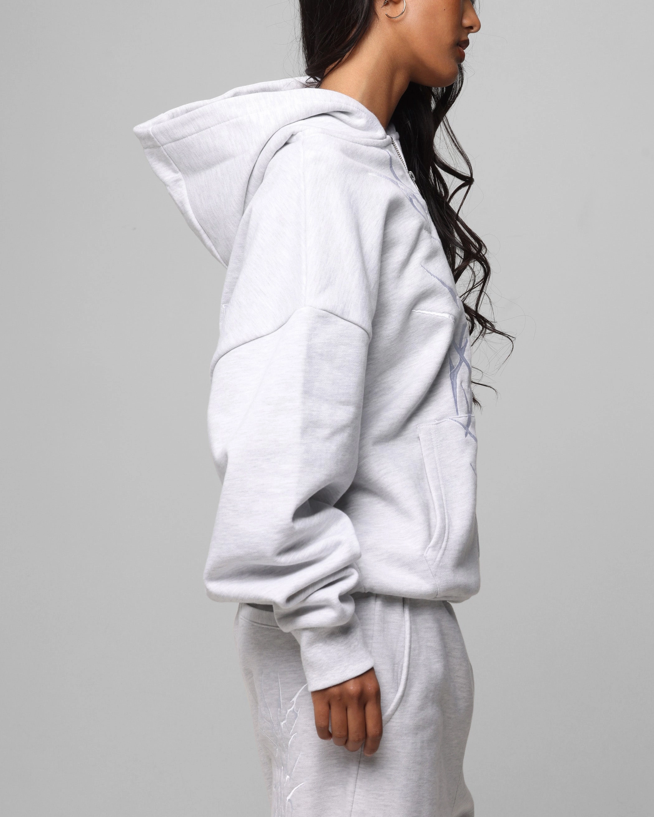 Abrasion Resistant Zippers photographers Loiter Blood Born Zip Hoodie Grey Marle