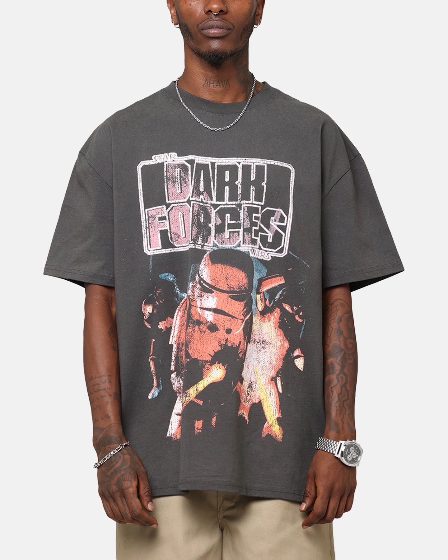 color blocking American Thrift Star Wars Battlefront Dark Forces Heavy T-Shirt Black Wash