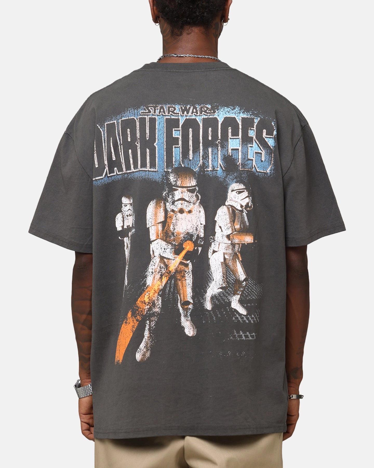 American Thrift Star Wars Battlefront Dark Forces Heavy T-Shirt Black Wash Garment Dyed Technique