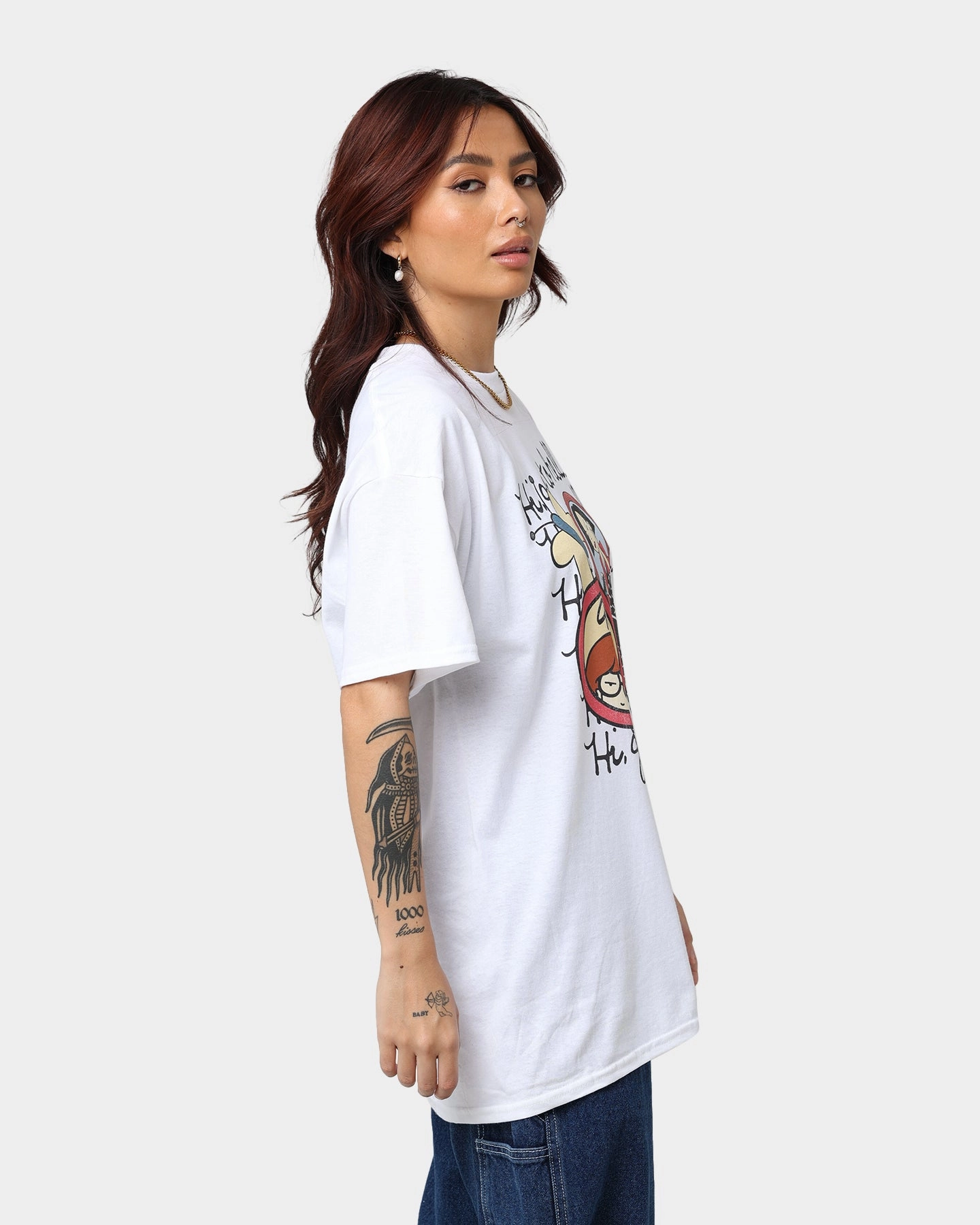 American Thift X Daria Go To Hell T-Shirt White Comfy Apparel