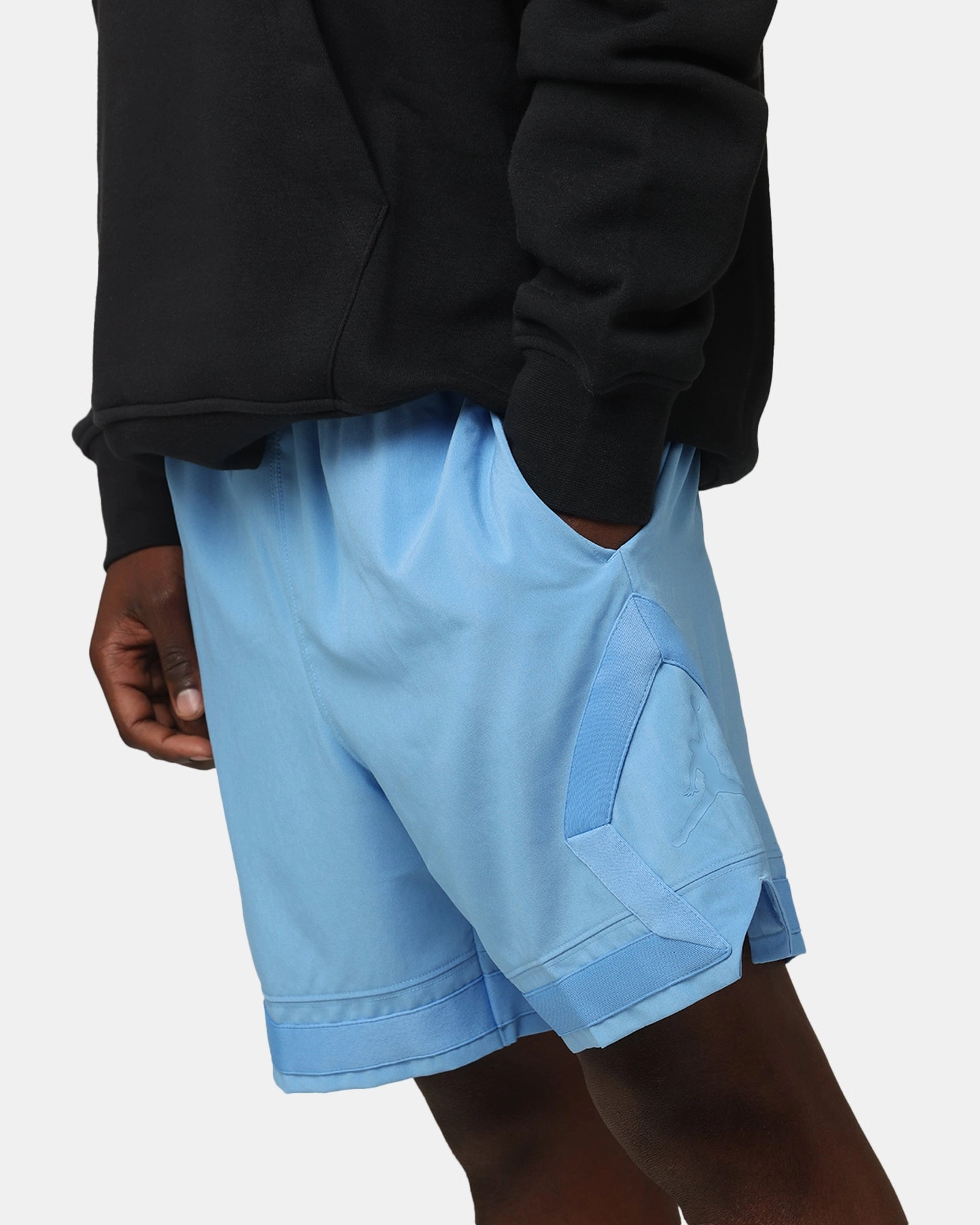 Extended Inseam Options No Slip Waistband Jordan Jumpman Dri-Fit Woven Diamond Shorts Legend Blue
