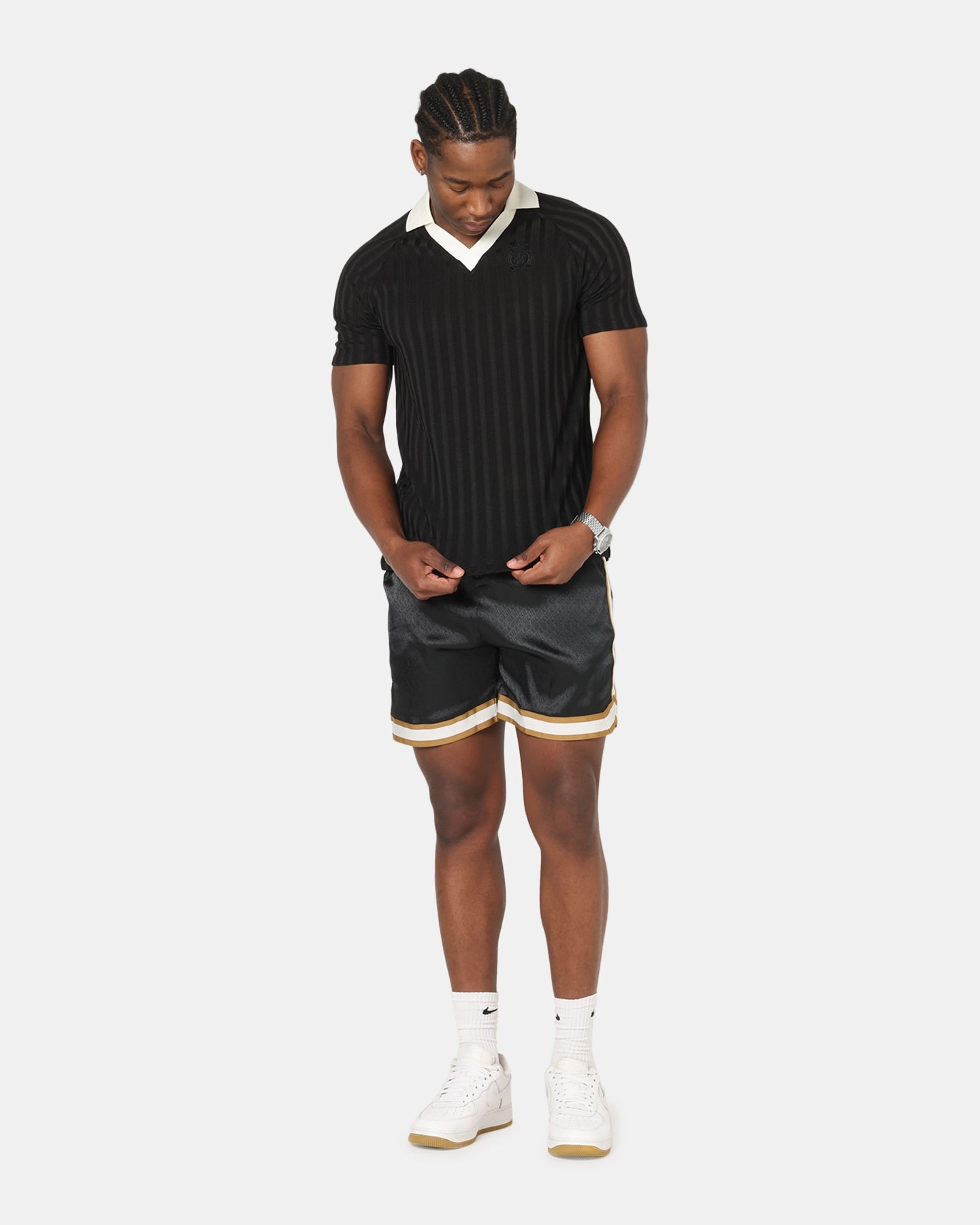 Sik Silk Polo T-Shirt Black Business Ready Quick-Dry Tech