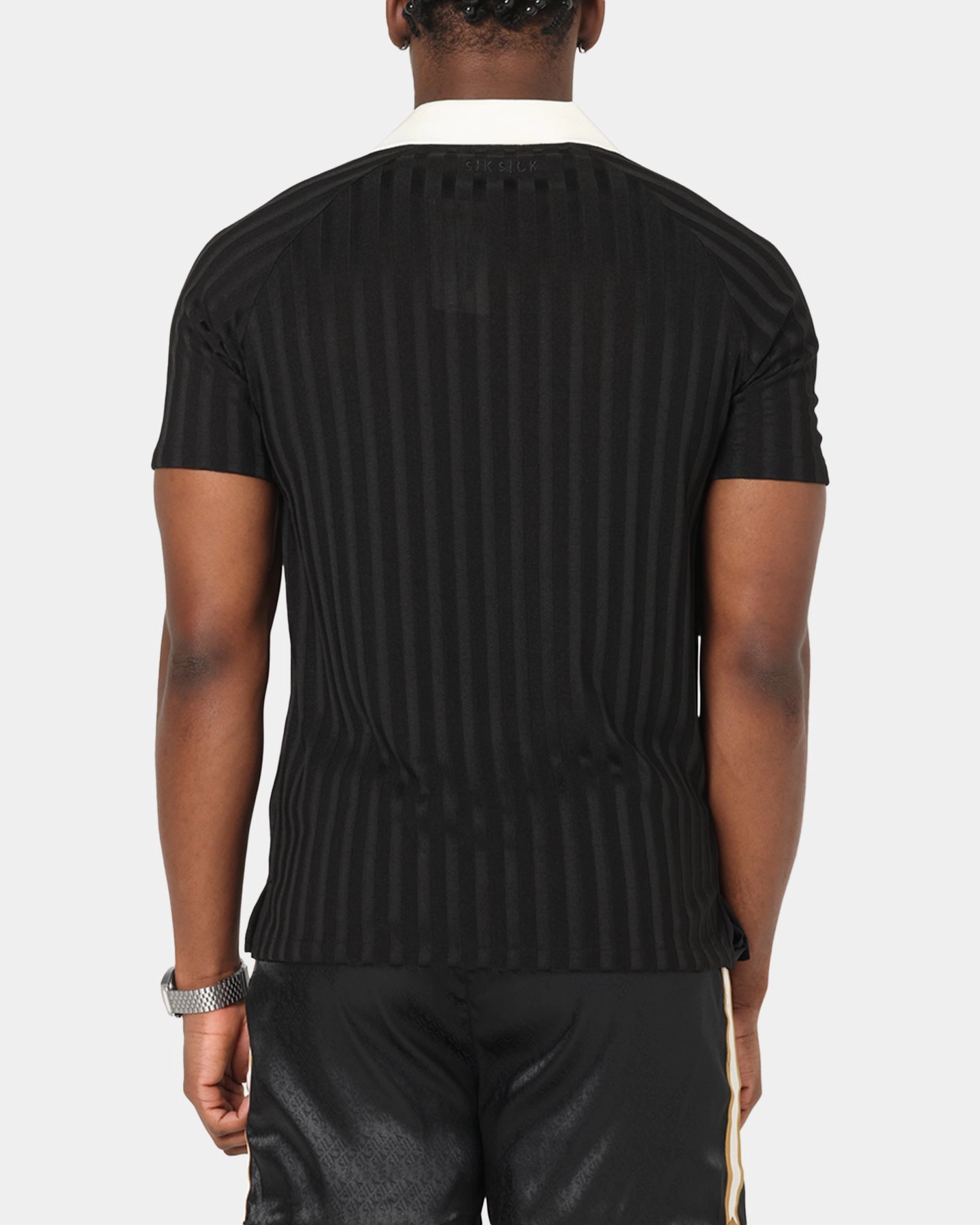 LowProfile Seam Tape Sik Silk Polo T-Shirt Black