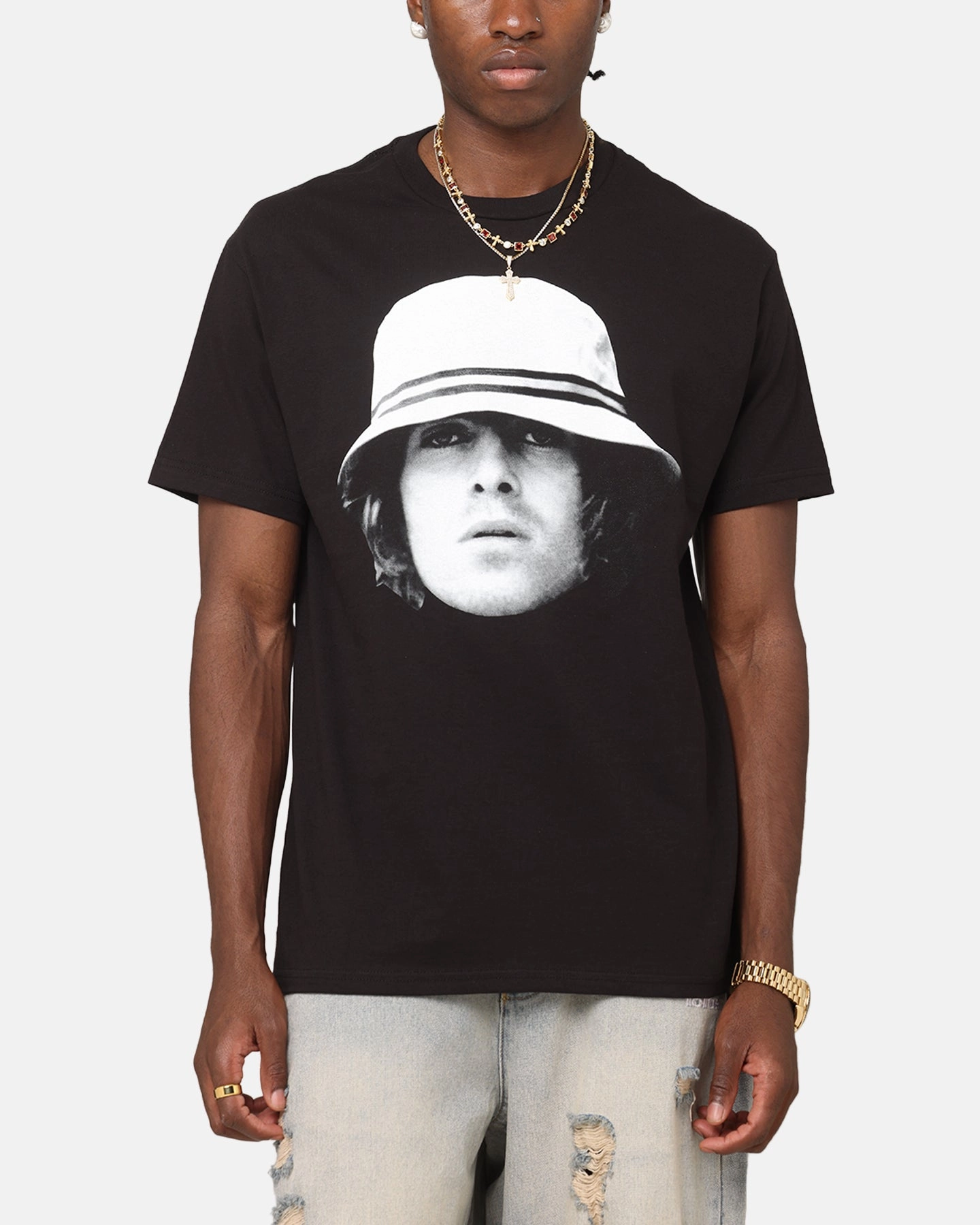 Active Wear Liam Gallagher Bucket Hat T-Shirt Black