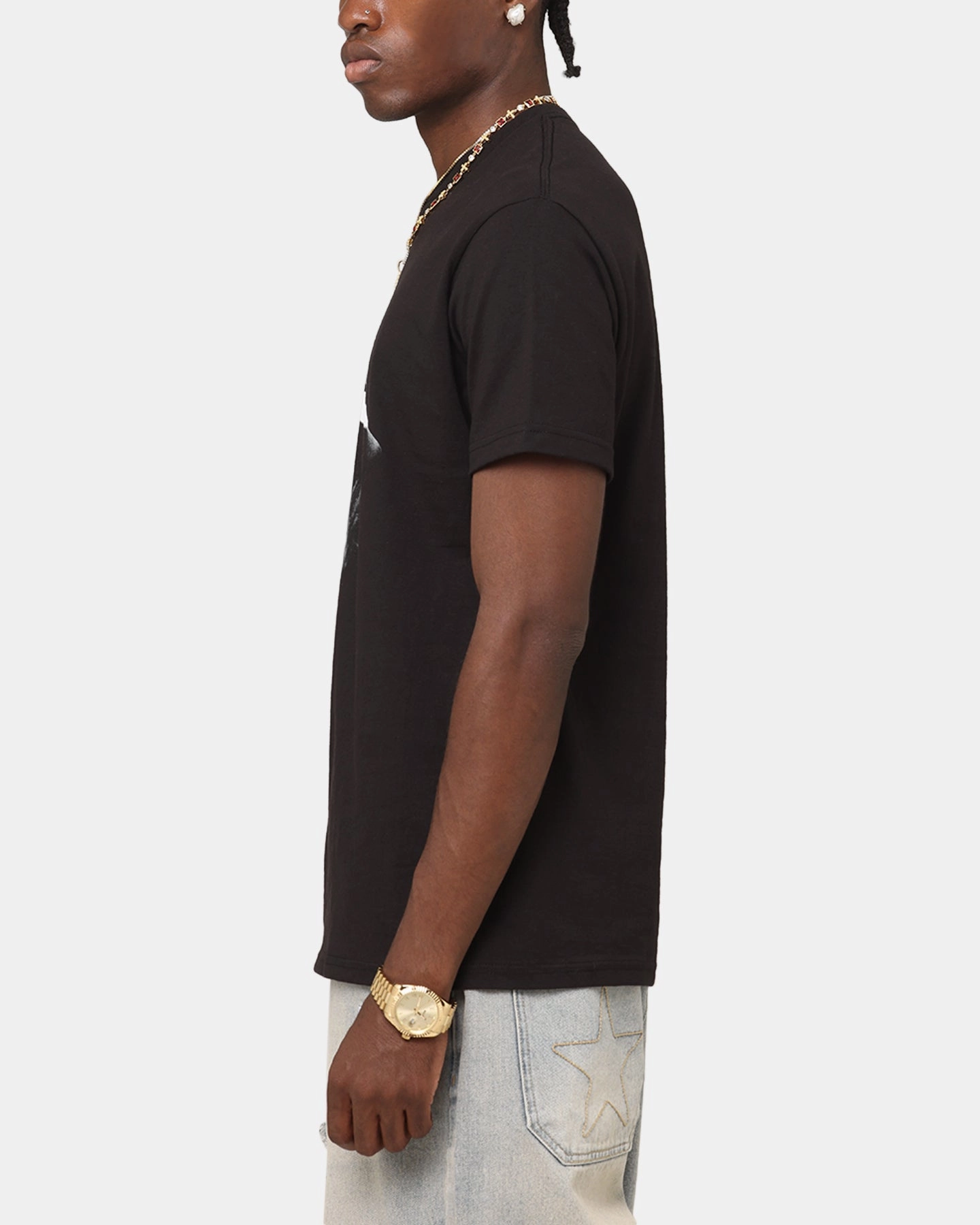 Easy Wear Style Liam Gallagher Bucket Hat T-Shirt Black