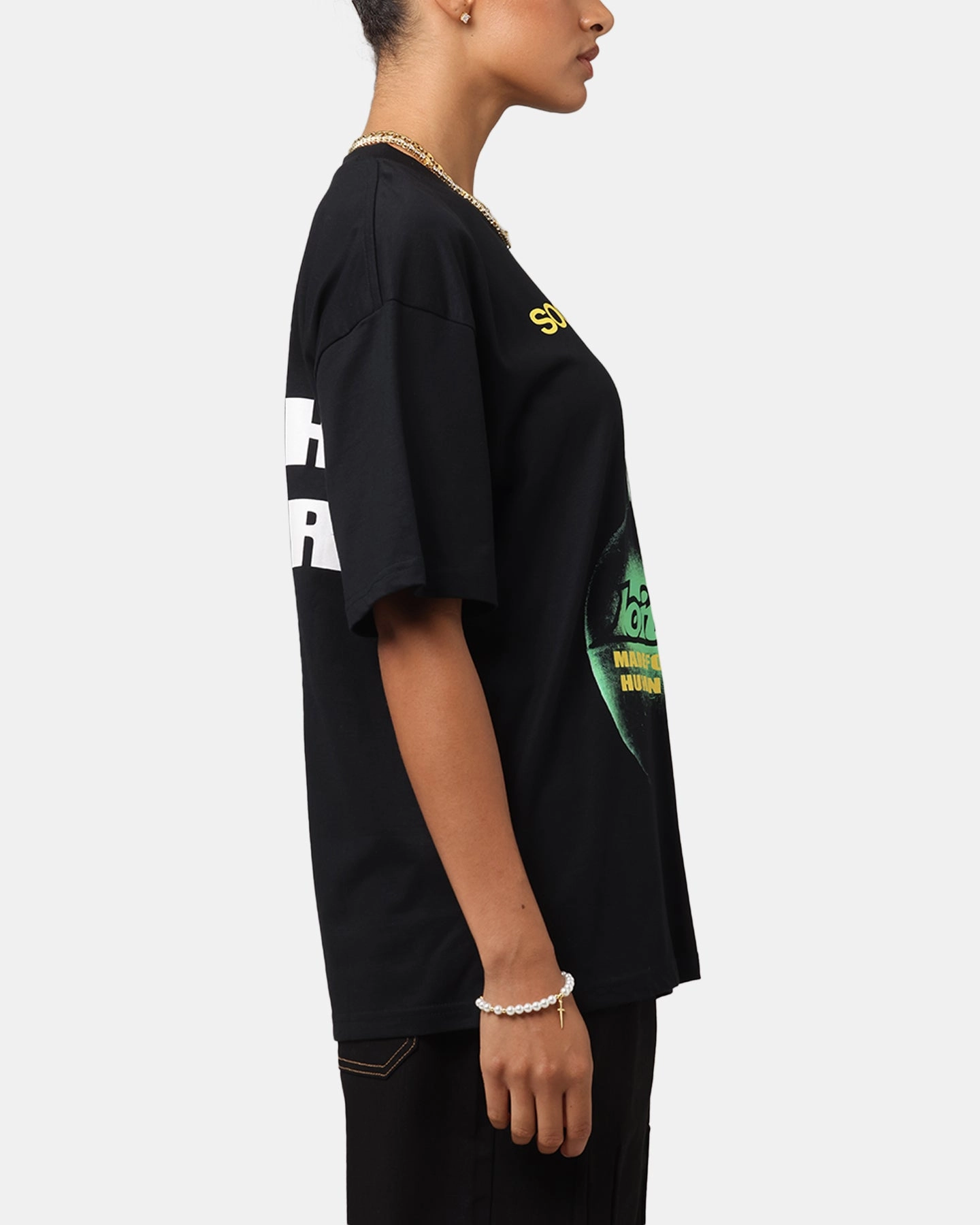 Trendy popularity NonRestrictiveCut Loiter Live Laugh Love Drop T-Shirt Black