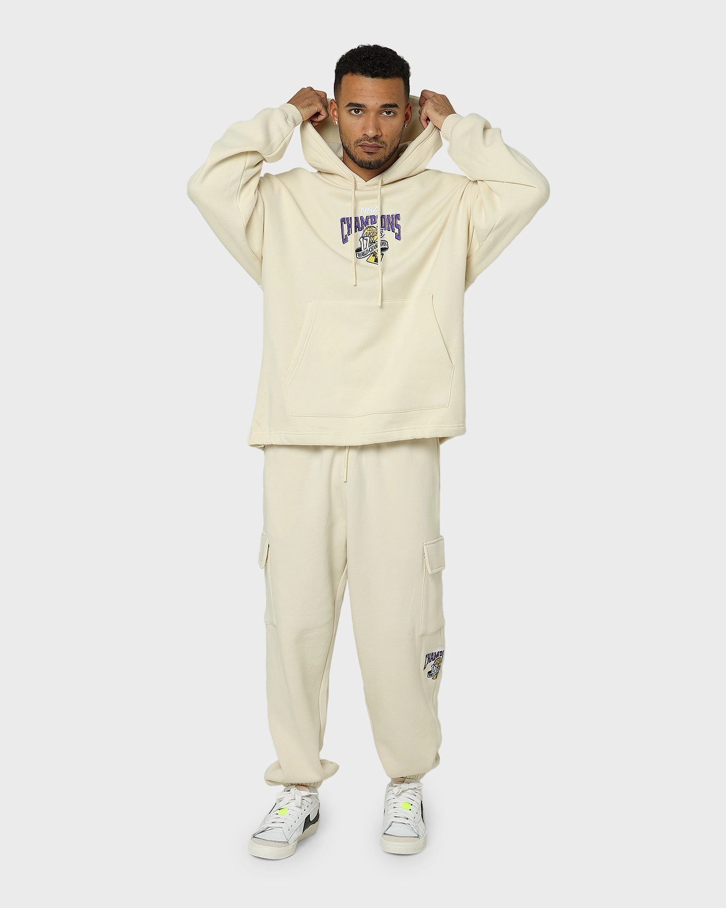 Praise Core Vent Zones Mitchell & Ness Los Angeles Lakers Anniversary Hoodie Khaki