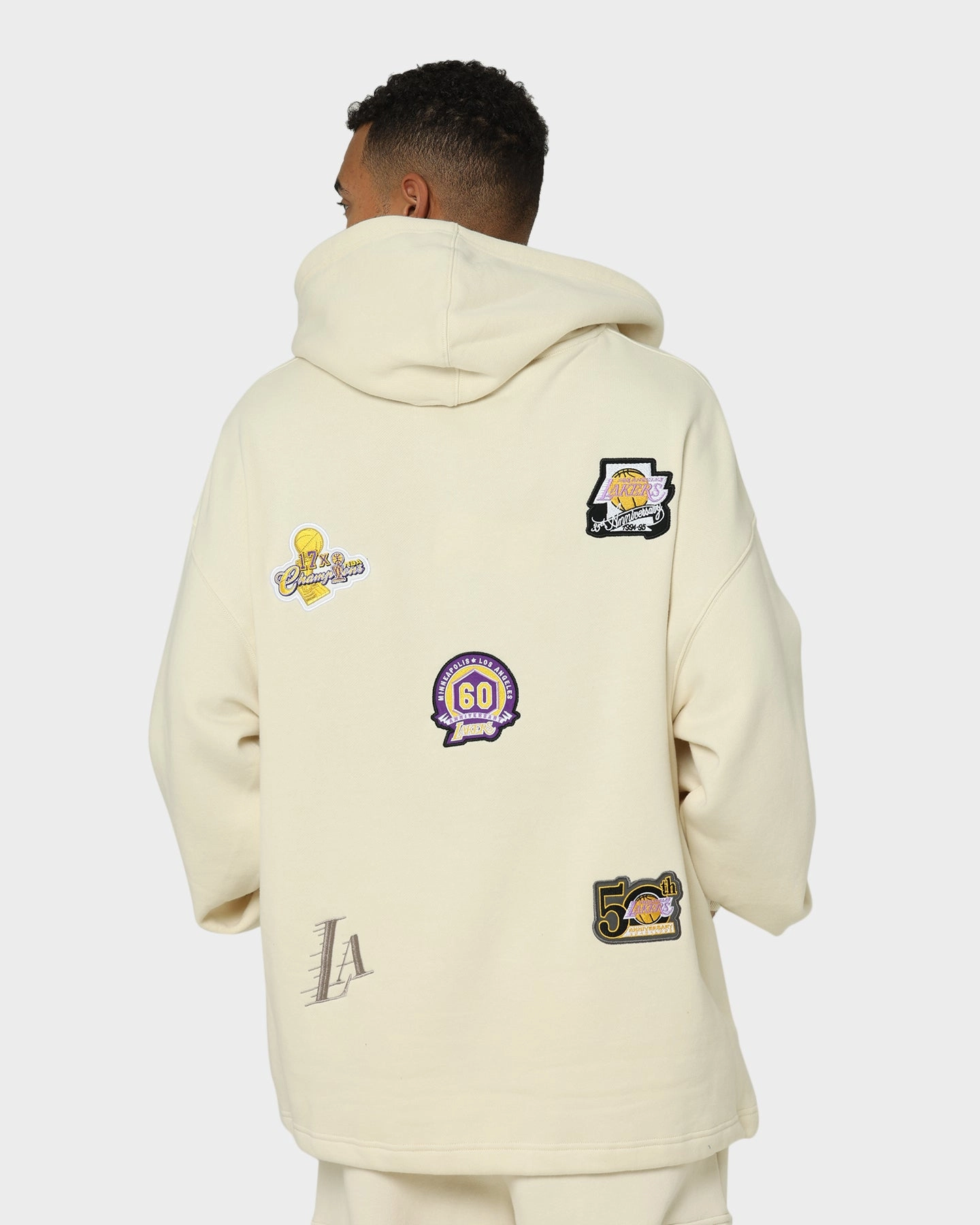 City Core Fit Mitchell & Ness Los Angeles Lakers Anniversary Hoodie Khaki