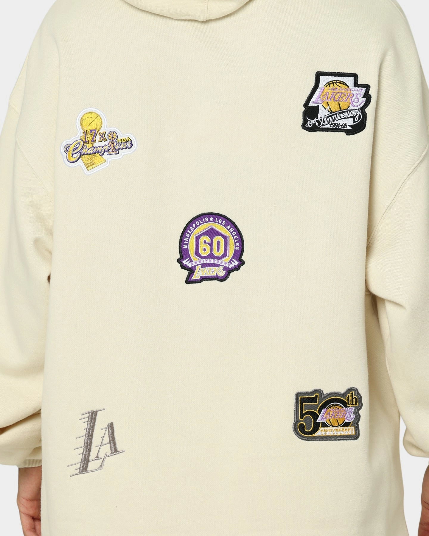 Mitchell & Ness Los Angeles Lakers Anniversary Hoodie Khaki suitable for theater performances