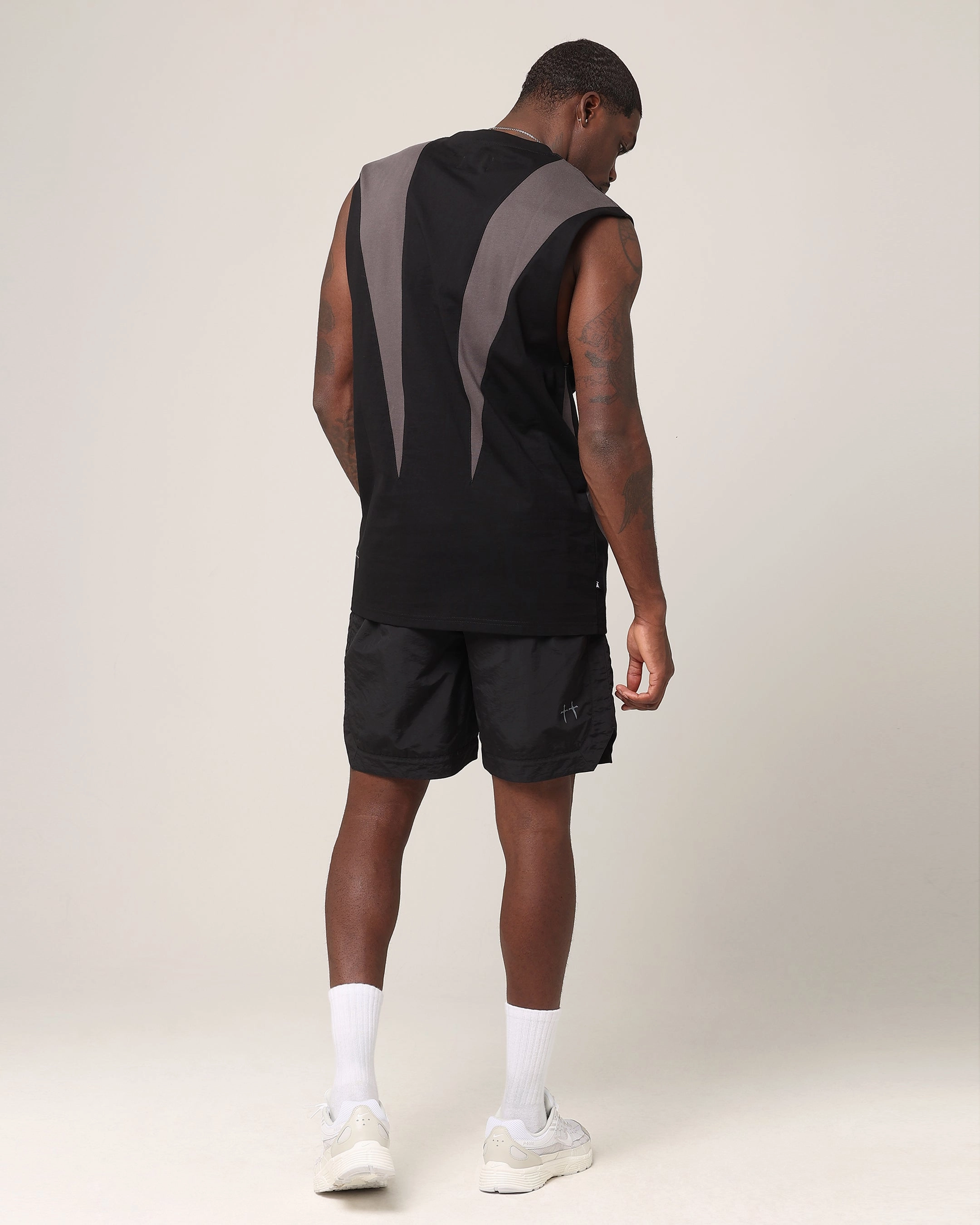 Office Attire Saint Morta Rage Oversized Muscle T-Shirt Black/Grey