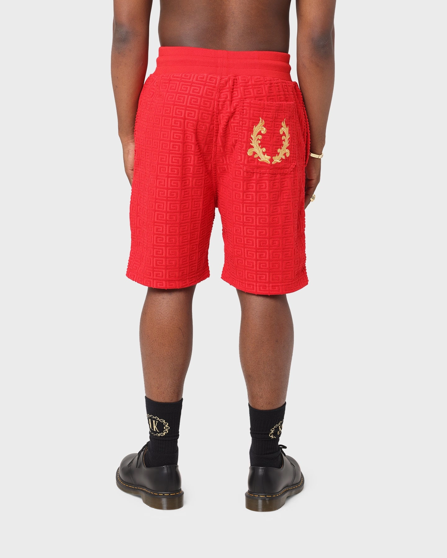 Last Kings The Throne Sweat Shorts Red Biodegradable Material Option Soft Inner Lining