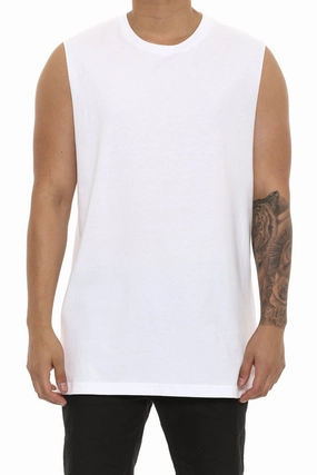 Goat Crew Blank Muscle White Odor Control Finish anti static