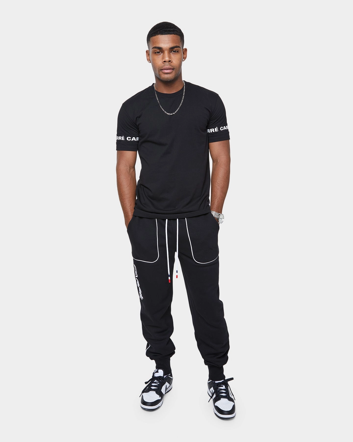 Durable Color Retention Anti Static Fabric Carr?? La Manche Short Sleeve T-Shirt Black