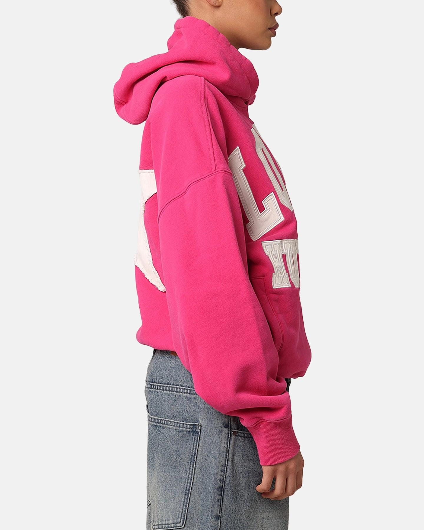 Casual Smart Loiter College Dropout Hoodie Pink