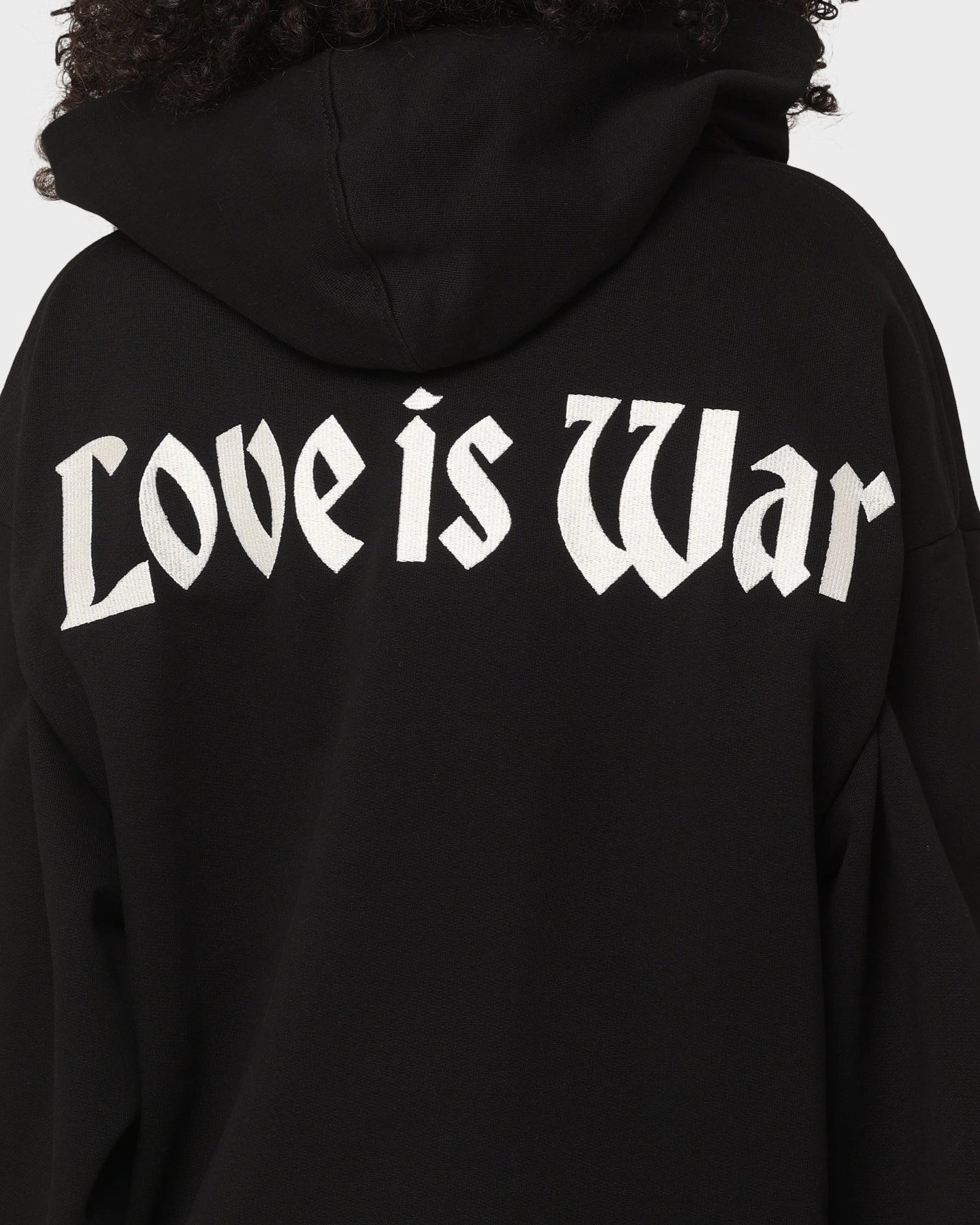 Loiter Love Is War Hoodie Black Discover Learn