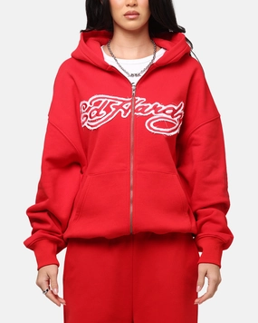 Ed Hardy Women's Rose Zip Hoodie Red Outdoor Gear