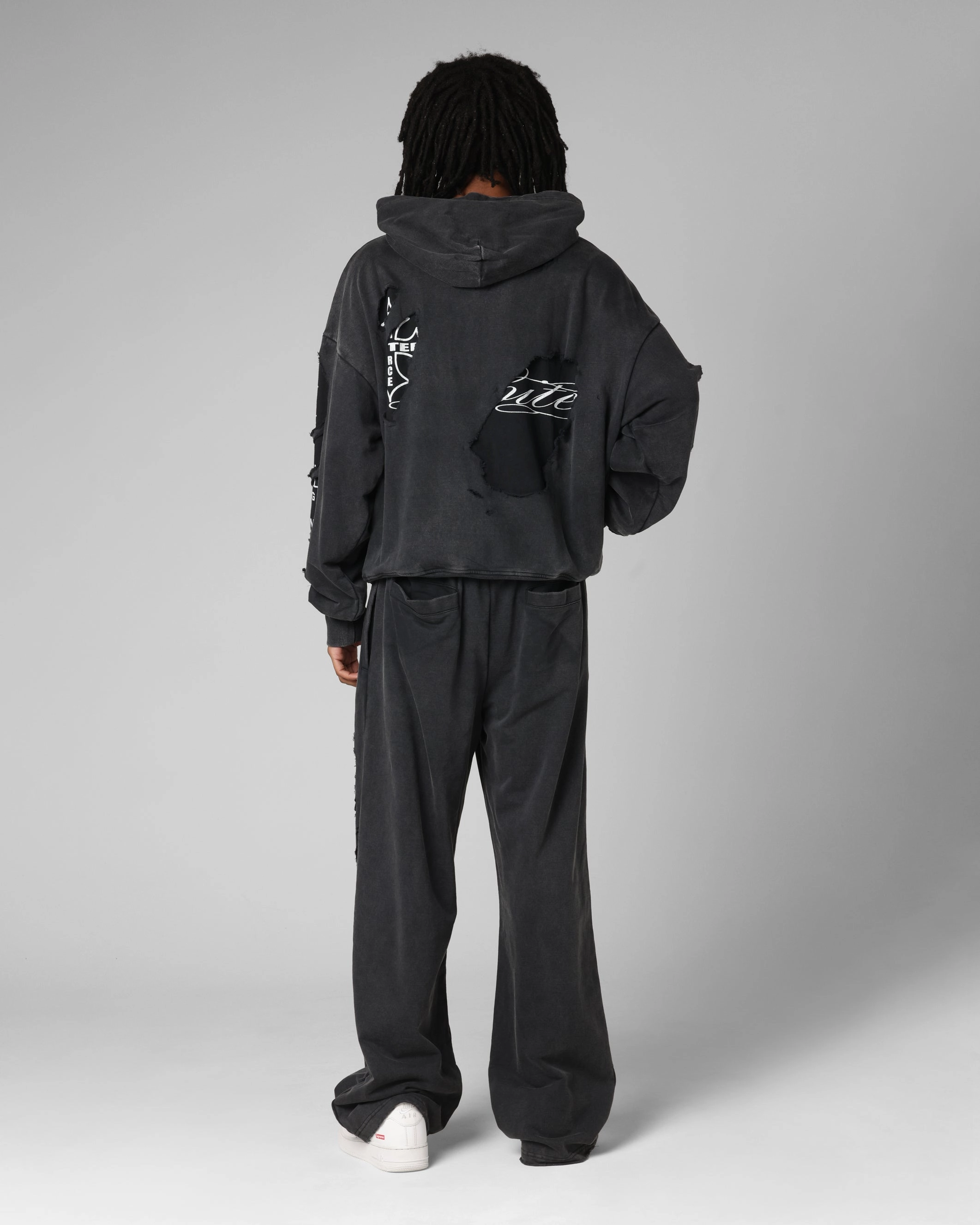 Loiter Destruction Hoodie Black picnic - goers