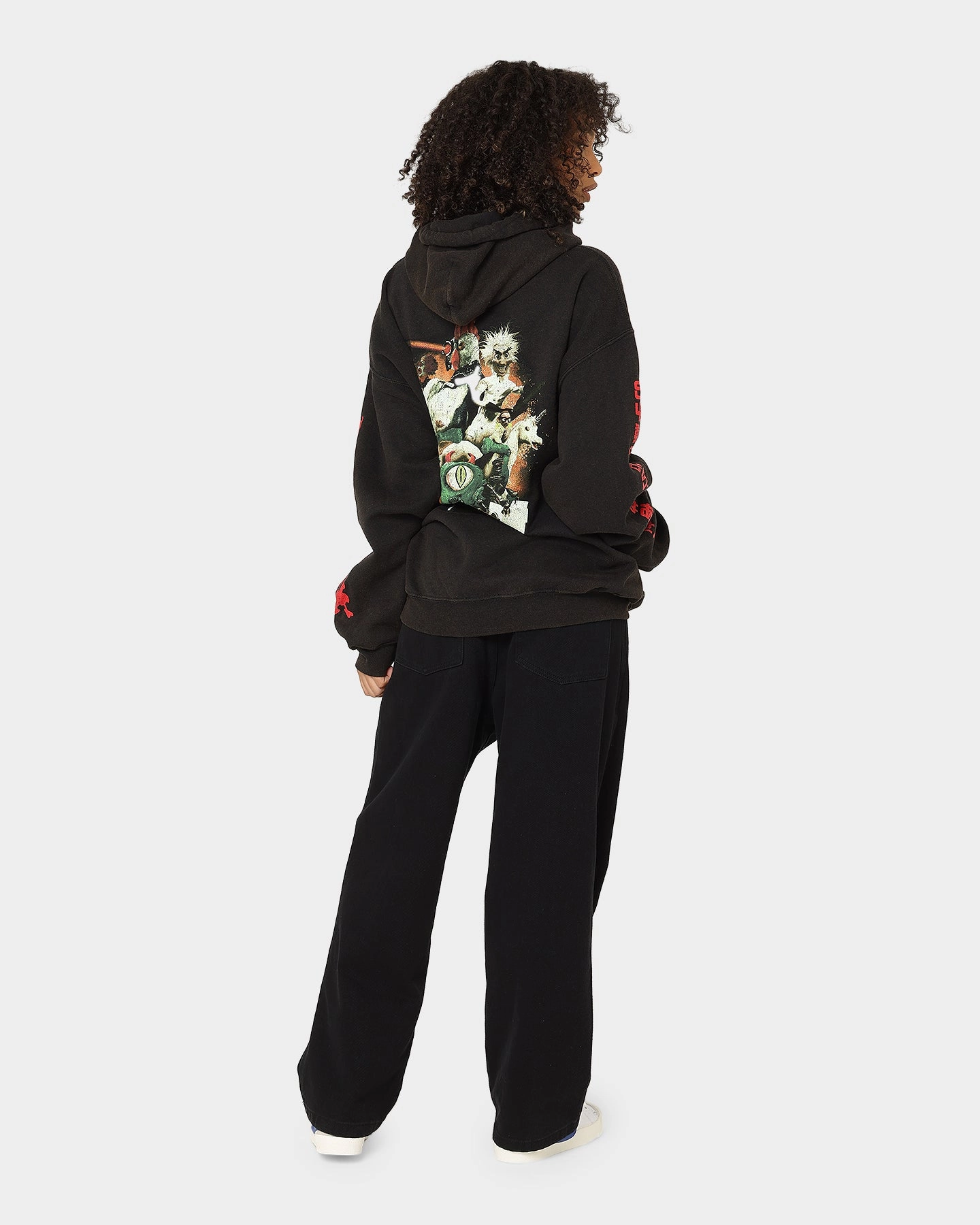 American Thrift Chicken Boom Vintage Hoodie Black Wash Perfection Waterproof Fabric