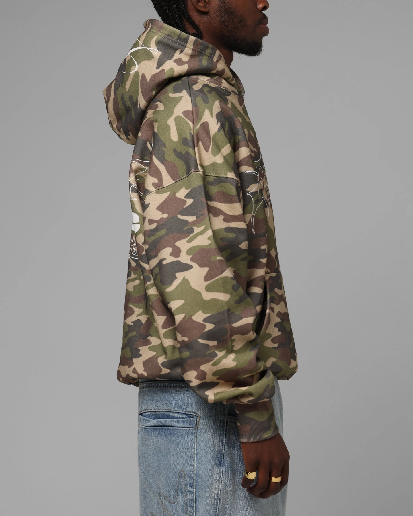Trendy Outerwear Loiter Opaque Premium Hoodie Camo