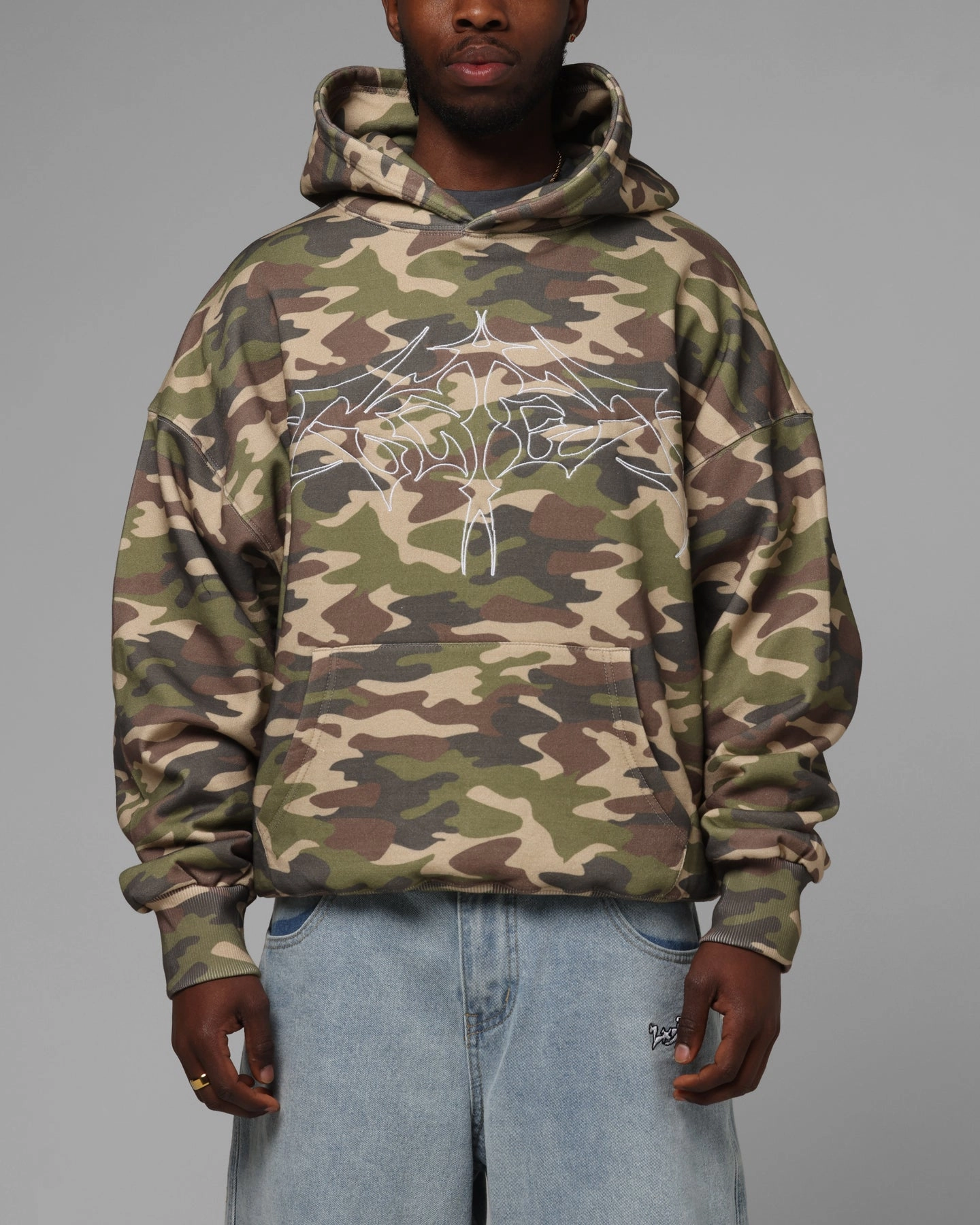Comfort Fit Silhouette Disrupt Loiter Opaque Premium Hoodie Camo