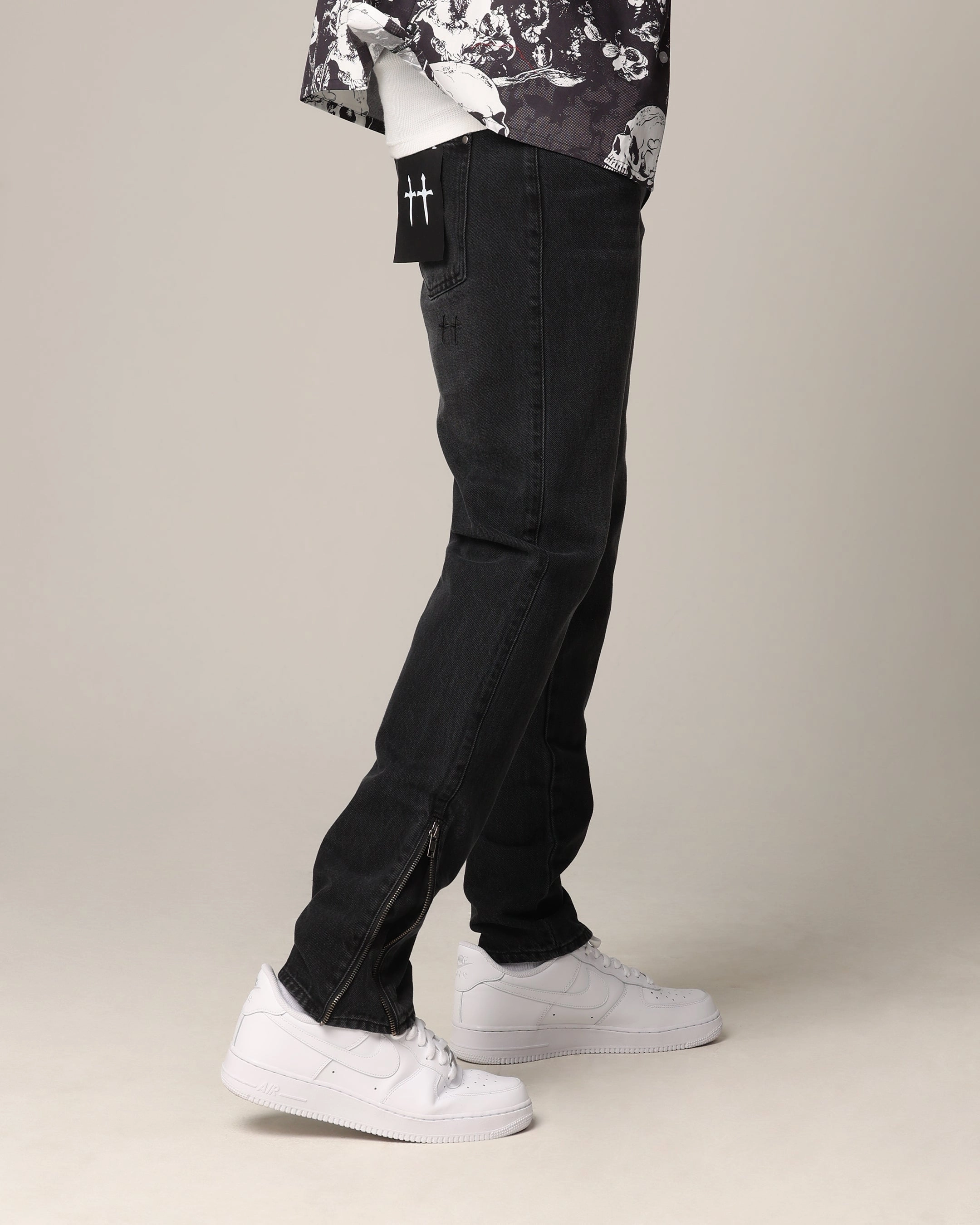 Saint Morta Fimi Jeans Black Shadow Affordable Autumn Days Breathable Breathable Lining