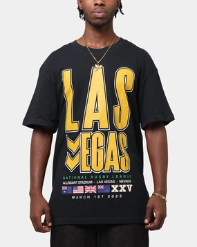 Bleacher Athletic NRL 2025 Las Vegas Round T-Shirt Black Teenager fashion