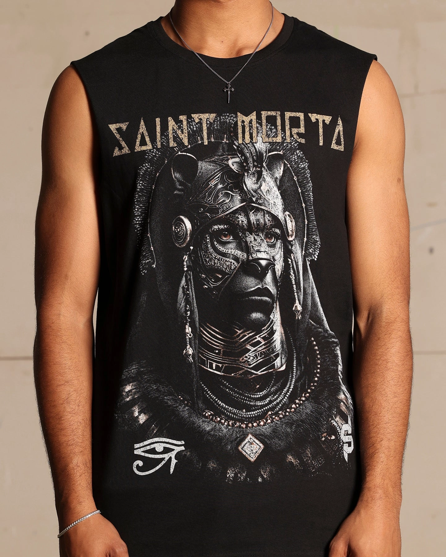 Wedding Urban Trend Saint Morta Shadow King Muscle T-Shirt Black