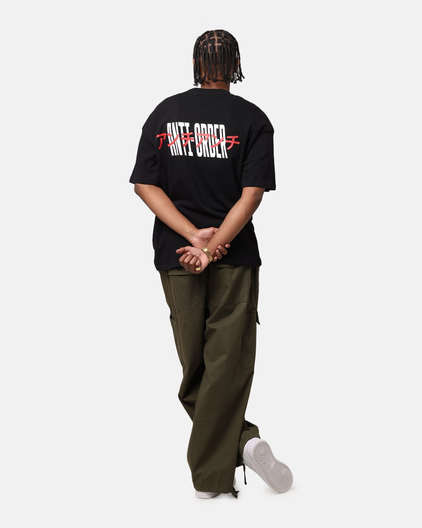 Comfy Essentials Wear Simple Look The Anti Order Junya Drop Shoulder T-Shirt Black