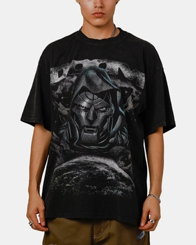 Relaxed and Comfy Goat Crew Marvel Doctor Doom No Rivals Heavy T-Shirt Vintage Black