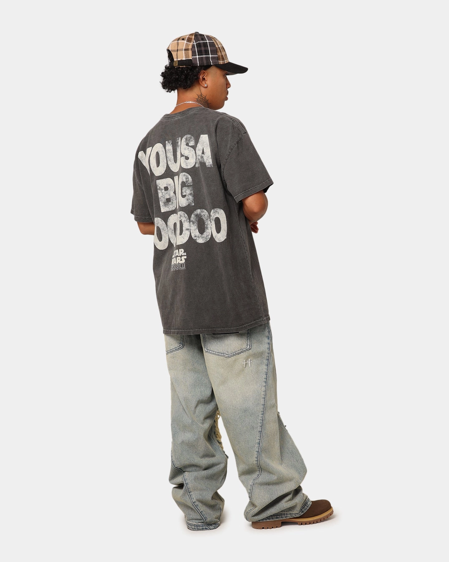 Anti Pill Surface Light Comfort Style Star Wars Jar Jar Binks Heavyweight T-Shirt Black Wash