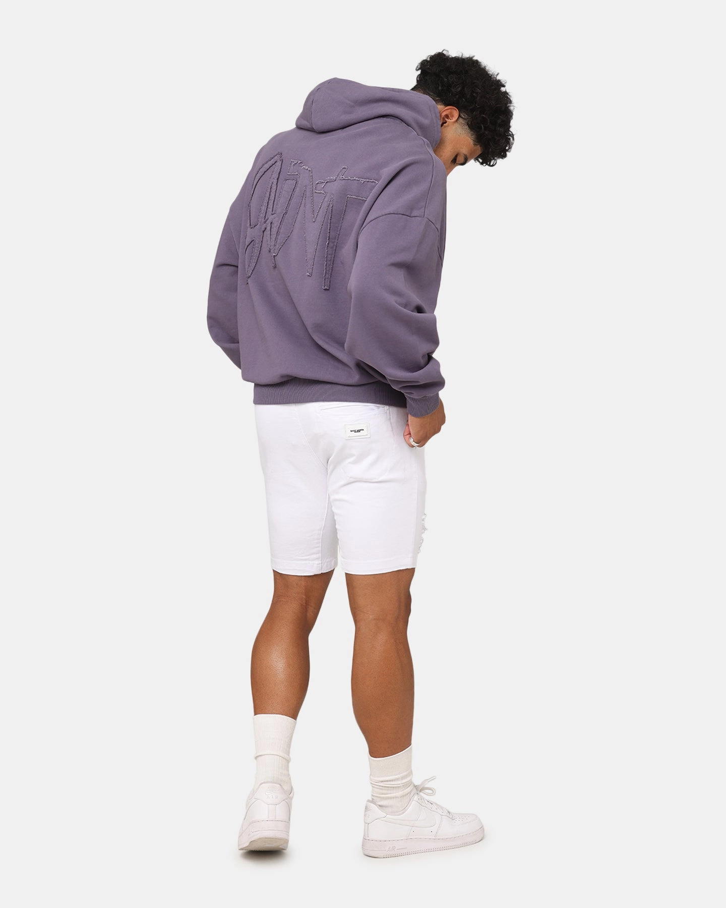 casual outing Saint Morta Pericles Applique Hoodie Purple