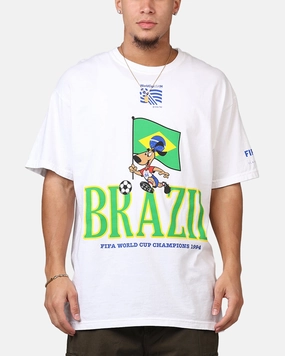 Chilly Day Style Quick Wear Fifa FIFA 1994 Brazil T-Shirt White