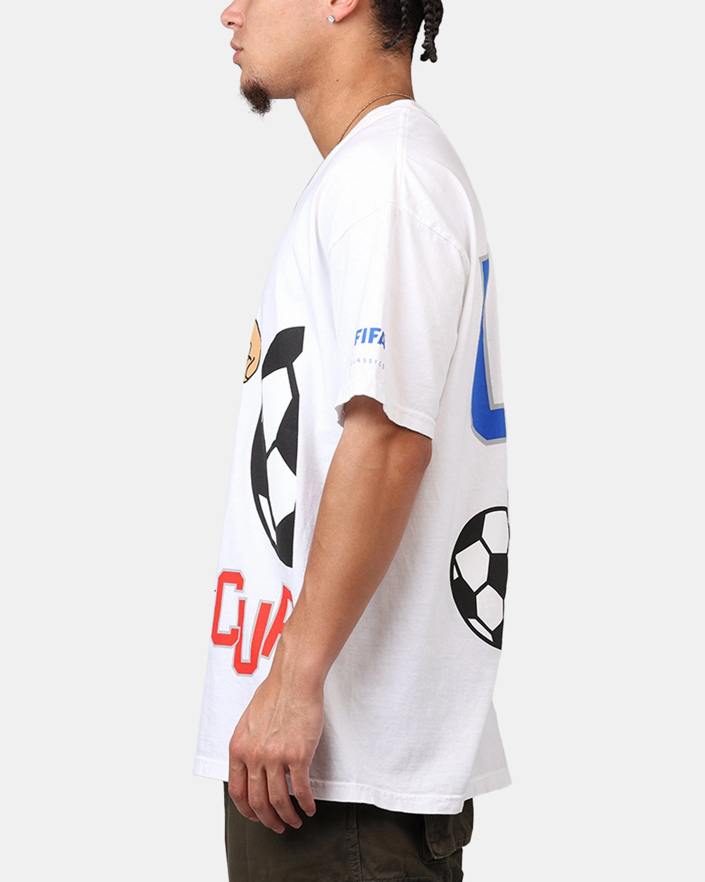 Slim Fit Cut Fifa FIFA 1994 Mascot T-Shirt White
