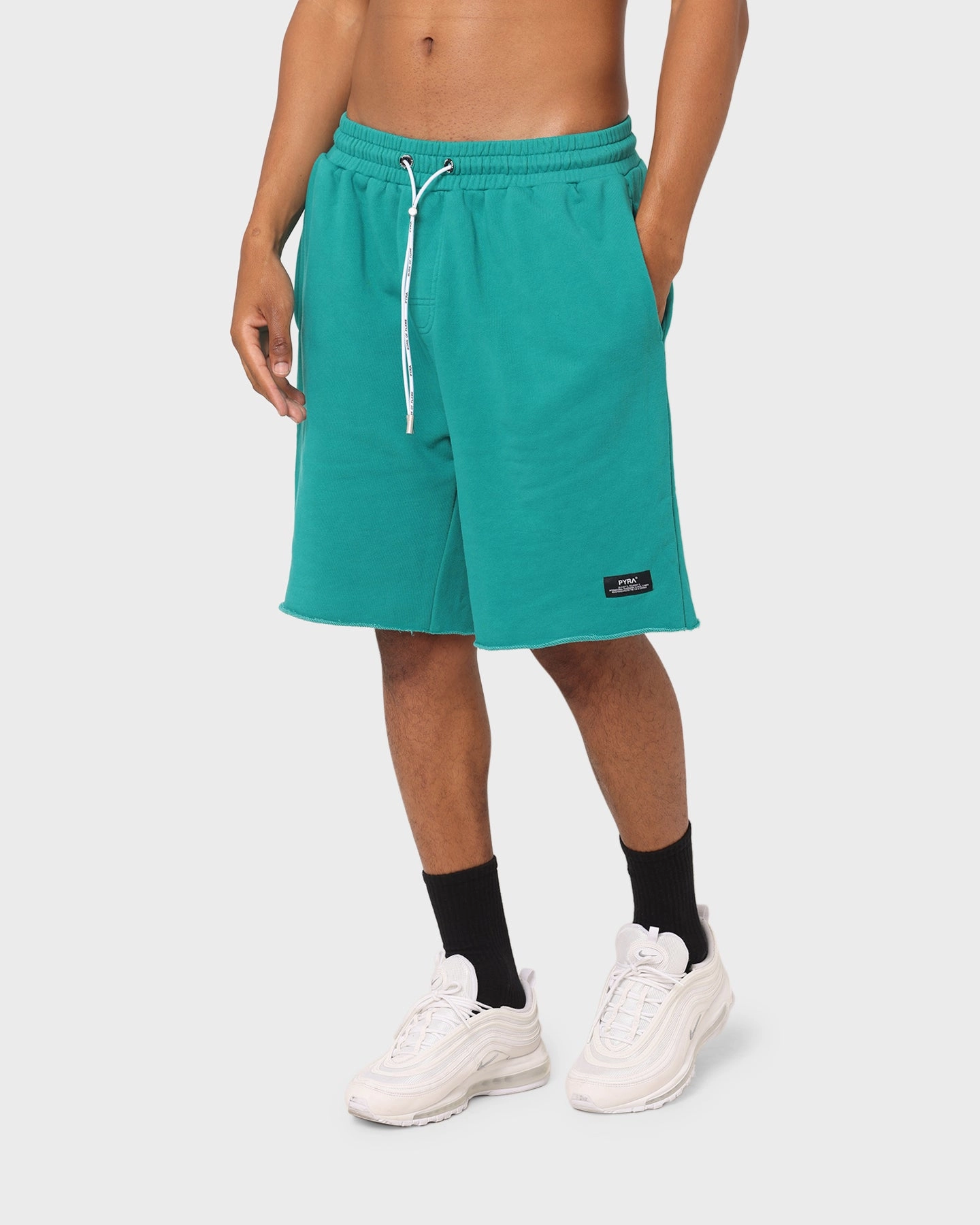 Sport Friendly PYRA Raw Slouch Shorts Teal