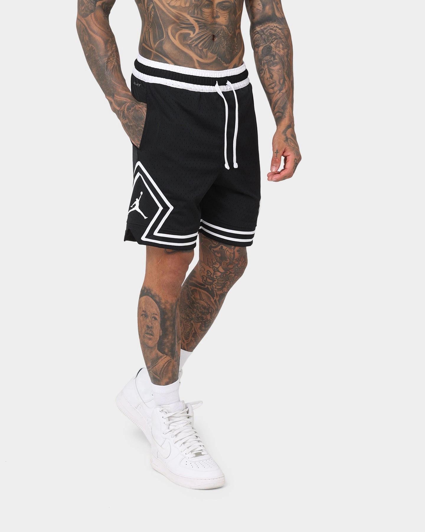 Clean Feel Jordan Dri-FIT Sport Diamond Shorts Black/White