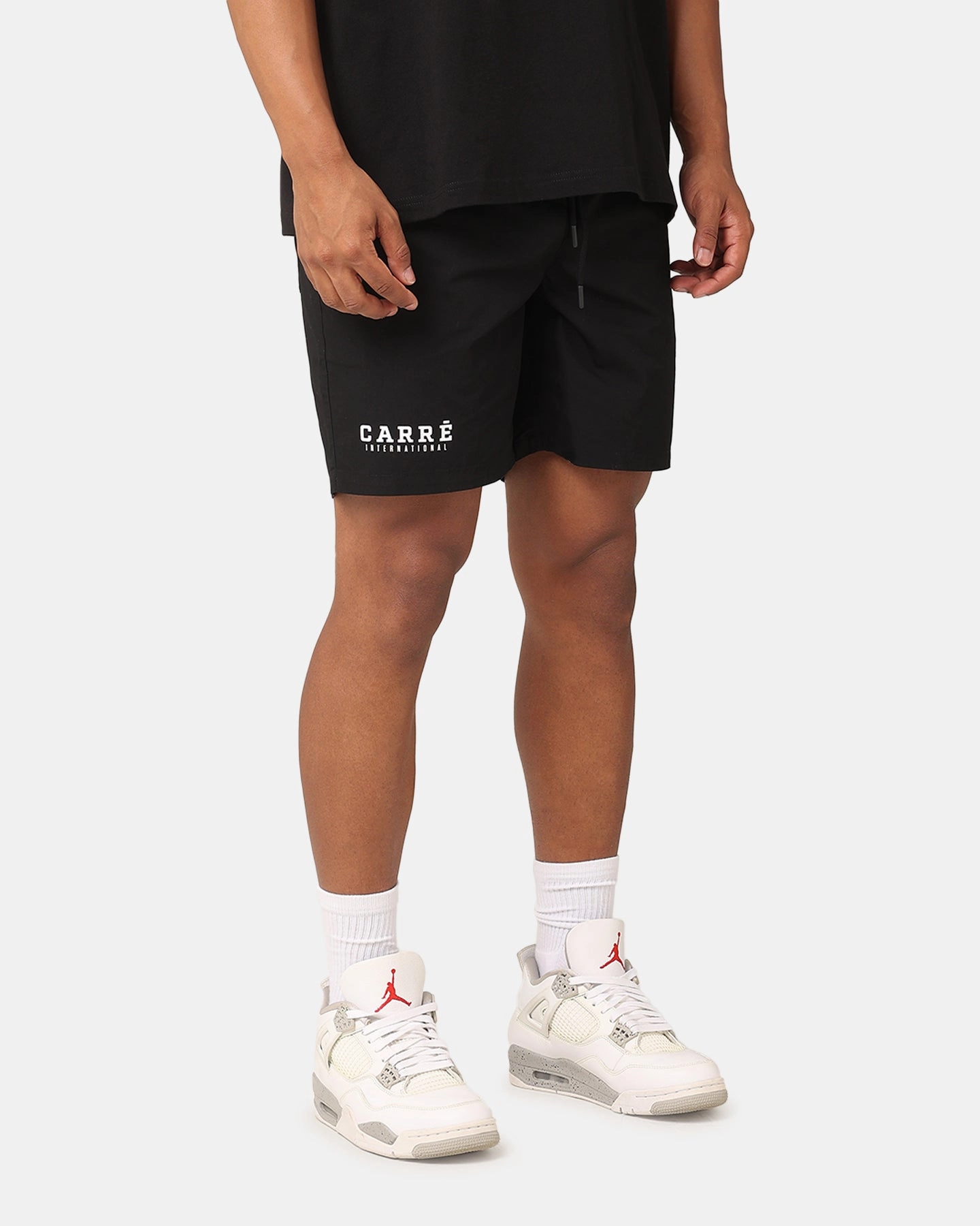 FoldOverClosure Recycled Material Carre International Beach Shorts Black