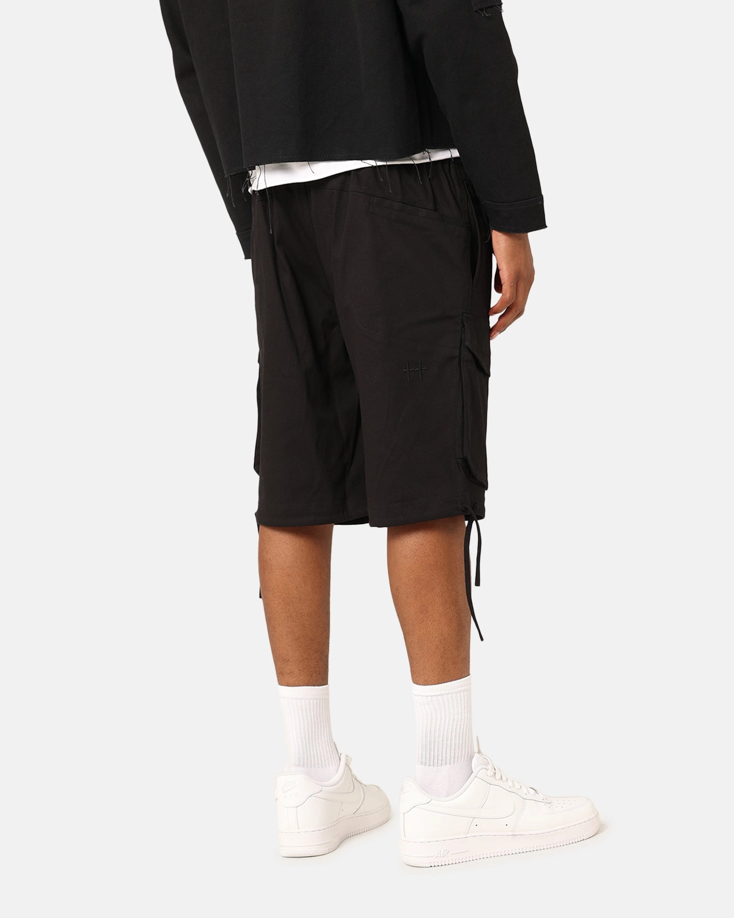 Saint Morta Dept Cargo Shorts Black school clothing DoubleStitchedSeams