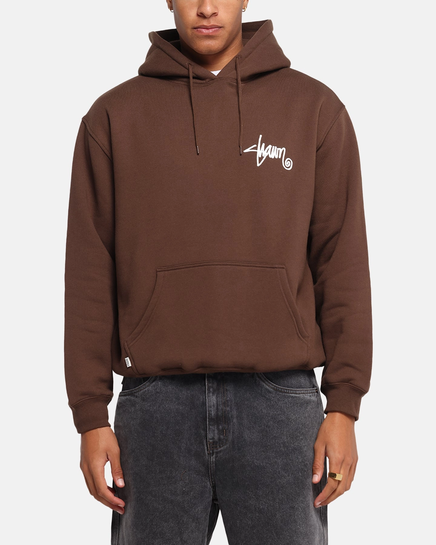 Core Comfort Universal Attachment System S Double Shawn Script Hoodie Chocolate