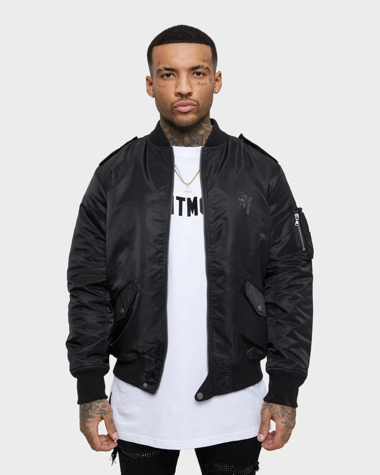 Heavy Duty Hardware Practical Jacket Saint Morta Staten Nylon Bomber Jacket Black