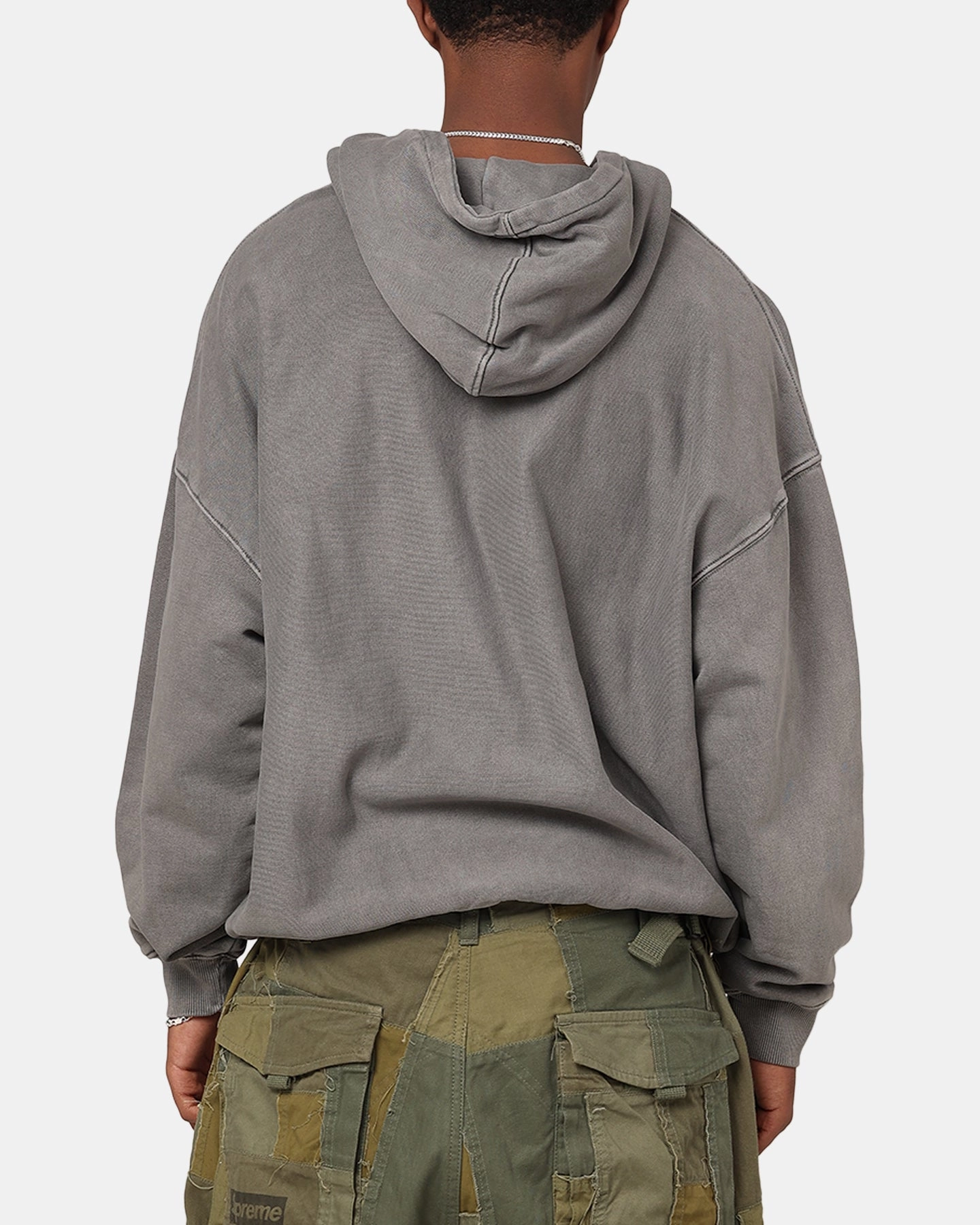 suitable for advertising campaigns detachable sleeves The Anti Order Pseudo Premium Hoodie Washed Charcoal