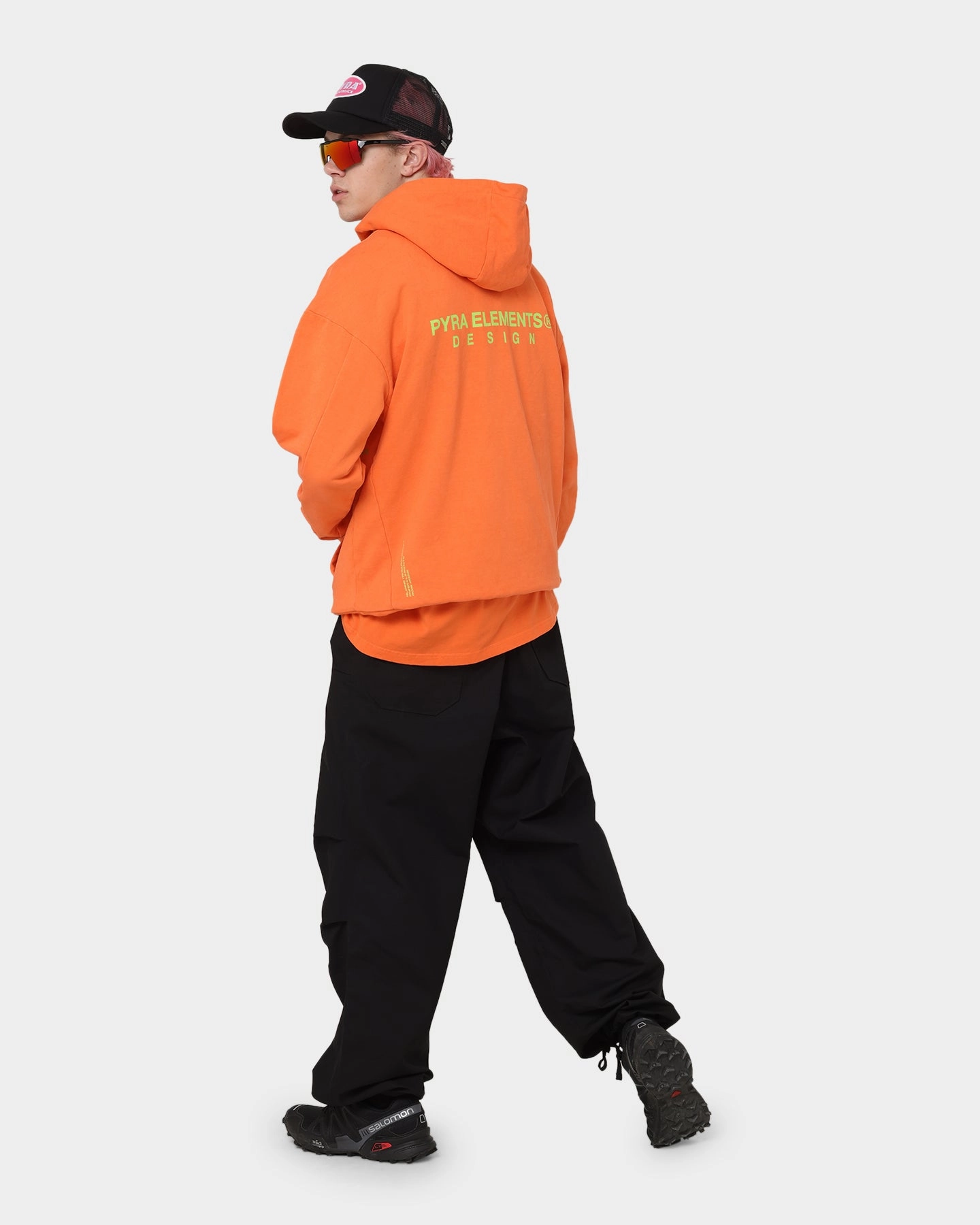 Money PYRA Design Logo Hoodie Orange