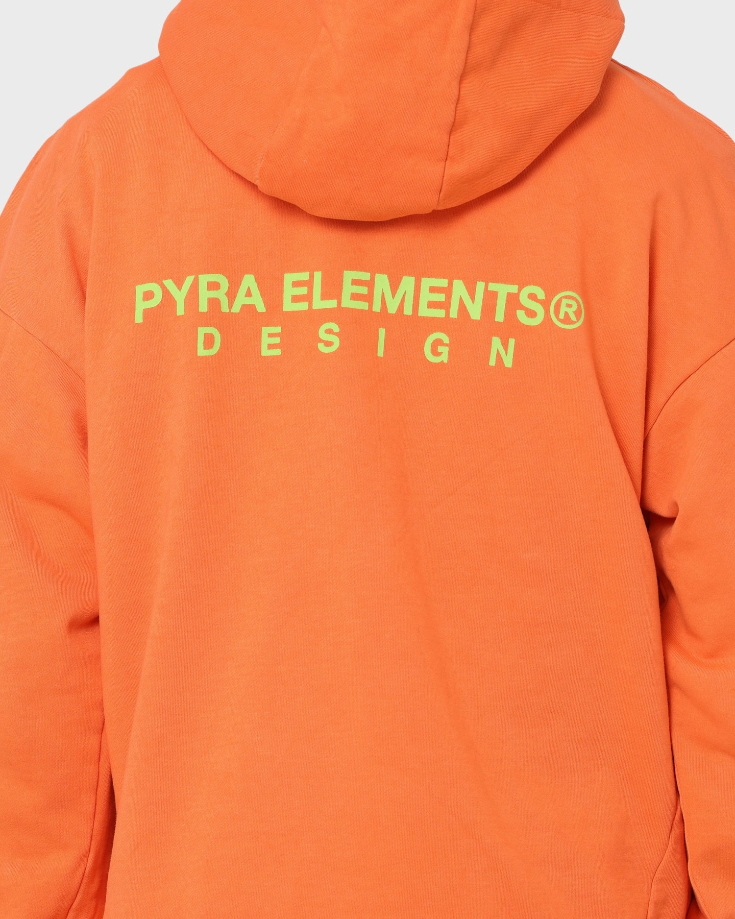 PYRA Design Logo Hoodie Orange Quick Access Pockets